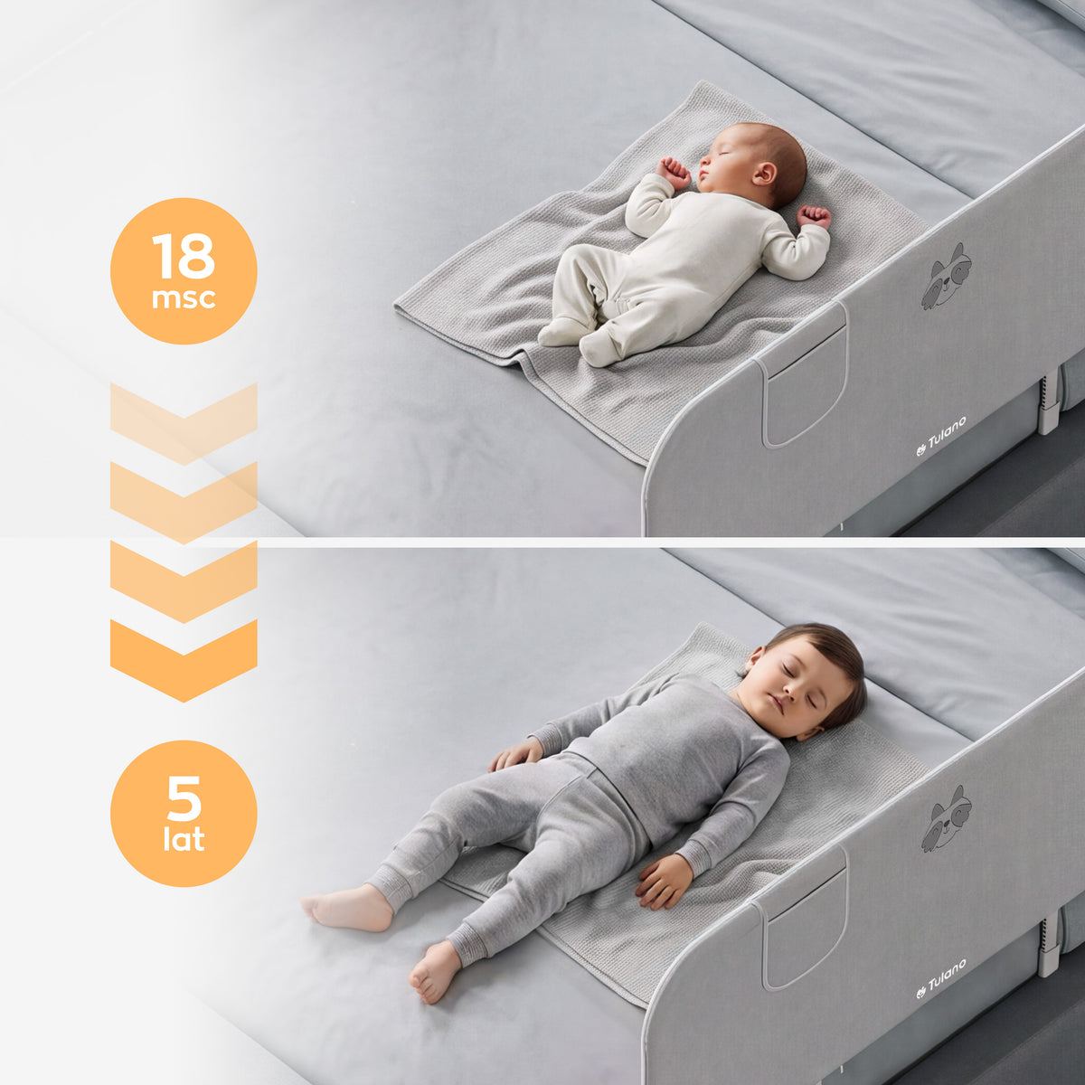 Bettgitter 120 cm Cover 50 Grey