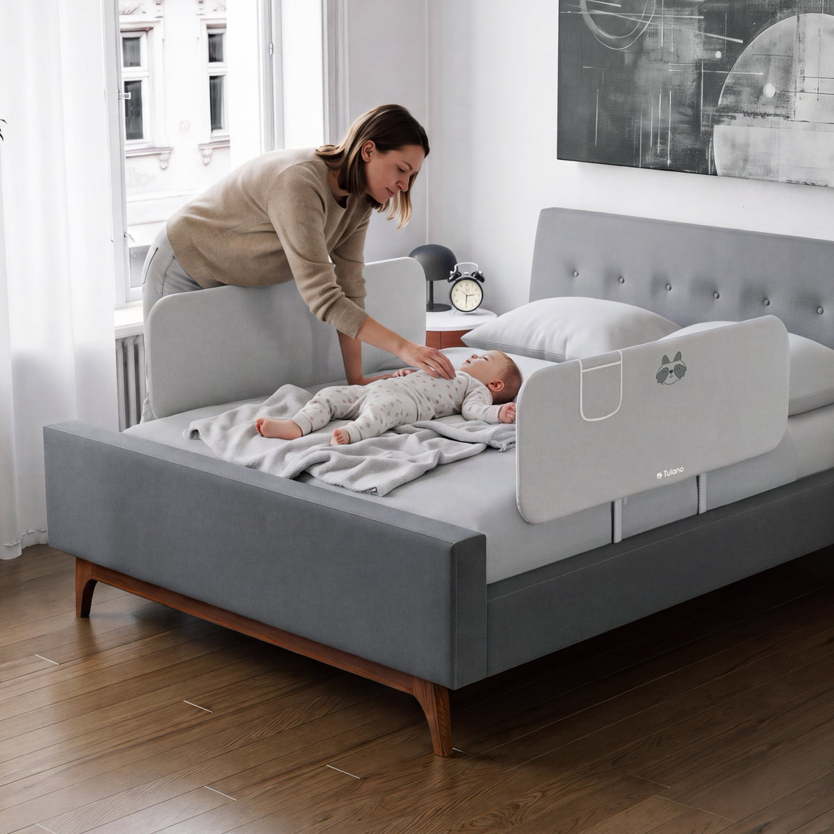 Bettgitter 120 cm Cover 50 Grey