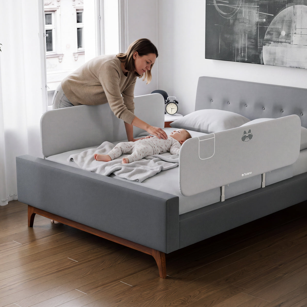 Kinderbettgitter 150 cm Tulano Cover 55 Grey