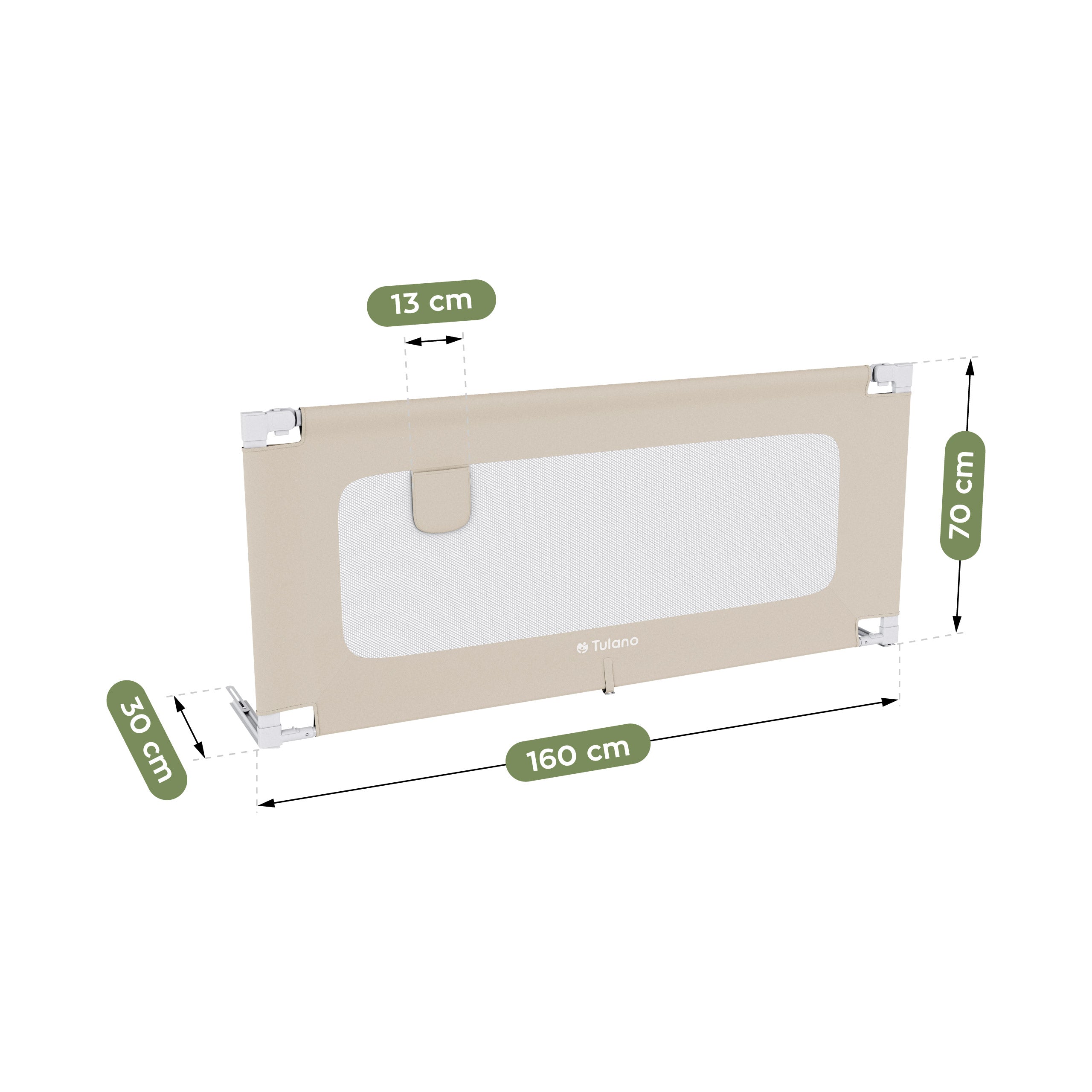 Bettschutzgitter Tulano Cover 46 Beige 160cm  