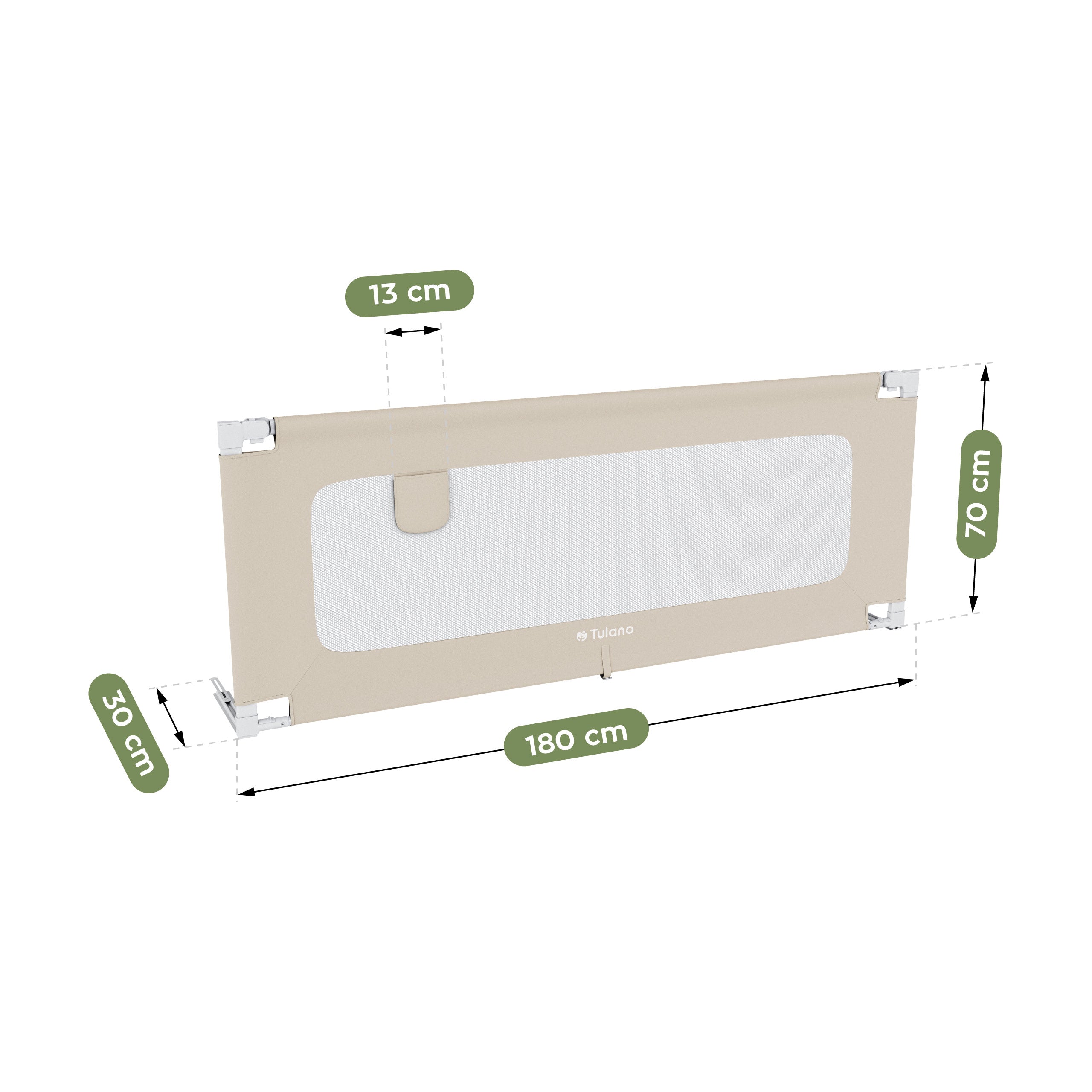 Bettschutzgitter Tulano Cover Beige 48 180cm 