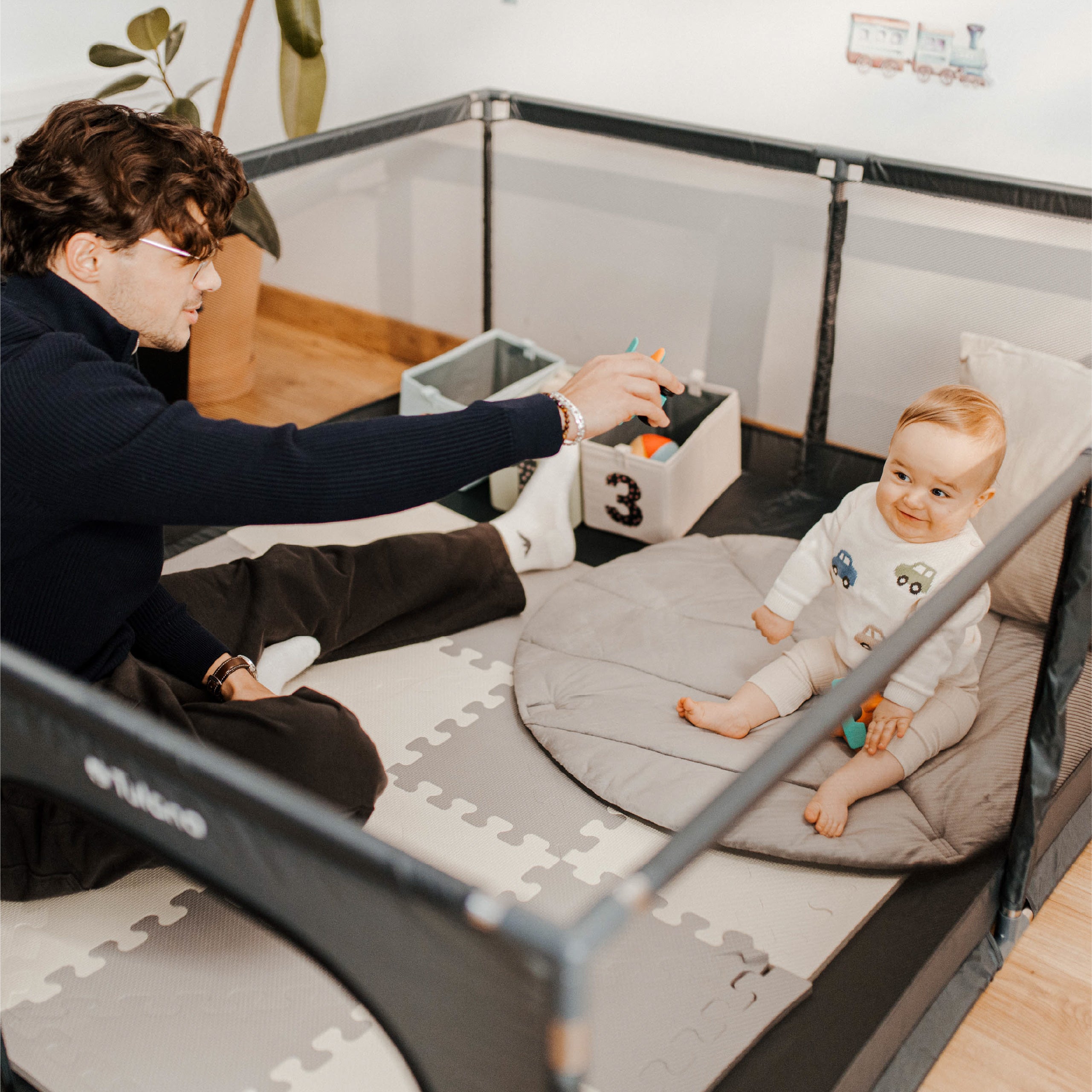 Tulano Cozy 20 Graphit Laufstall - 130 cm 