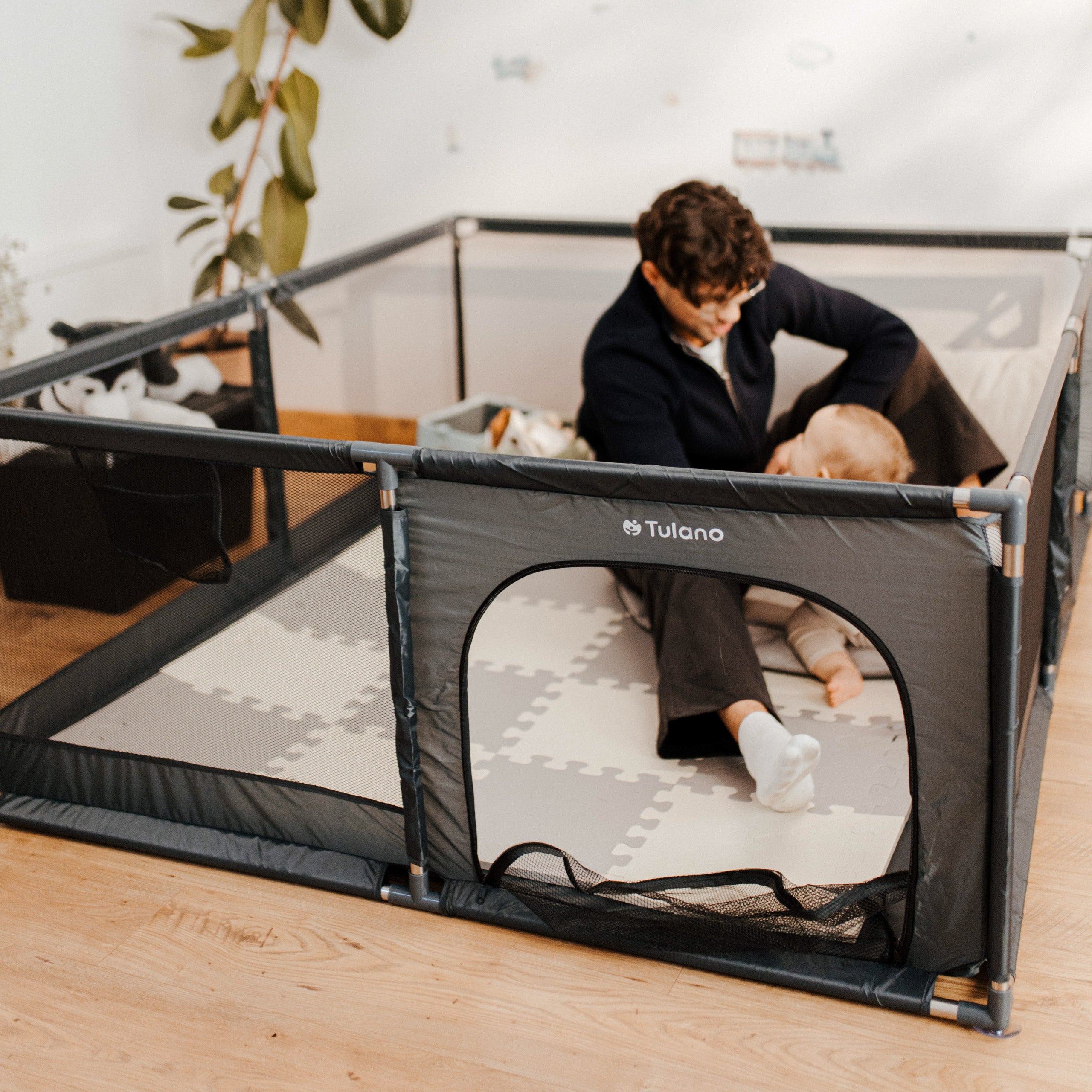 Tulano Cozy 20 Graphit Laufstall - 130 cm 