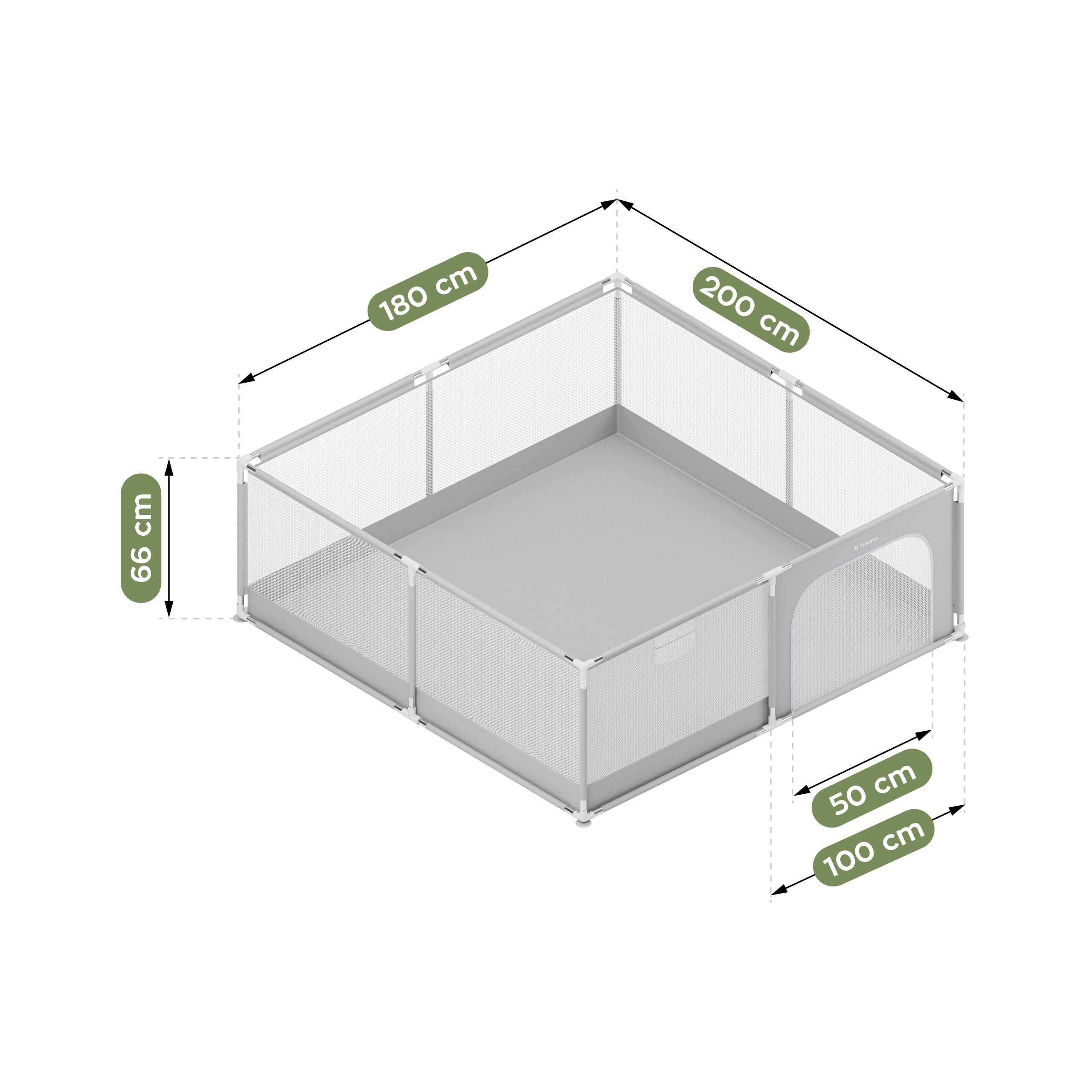 Tulano Cozy 28 Graues Laufgitter - 200 cm 