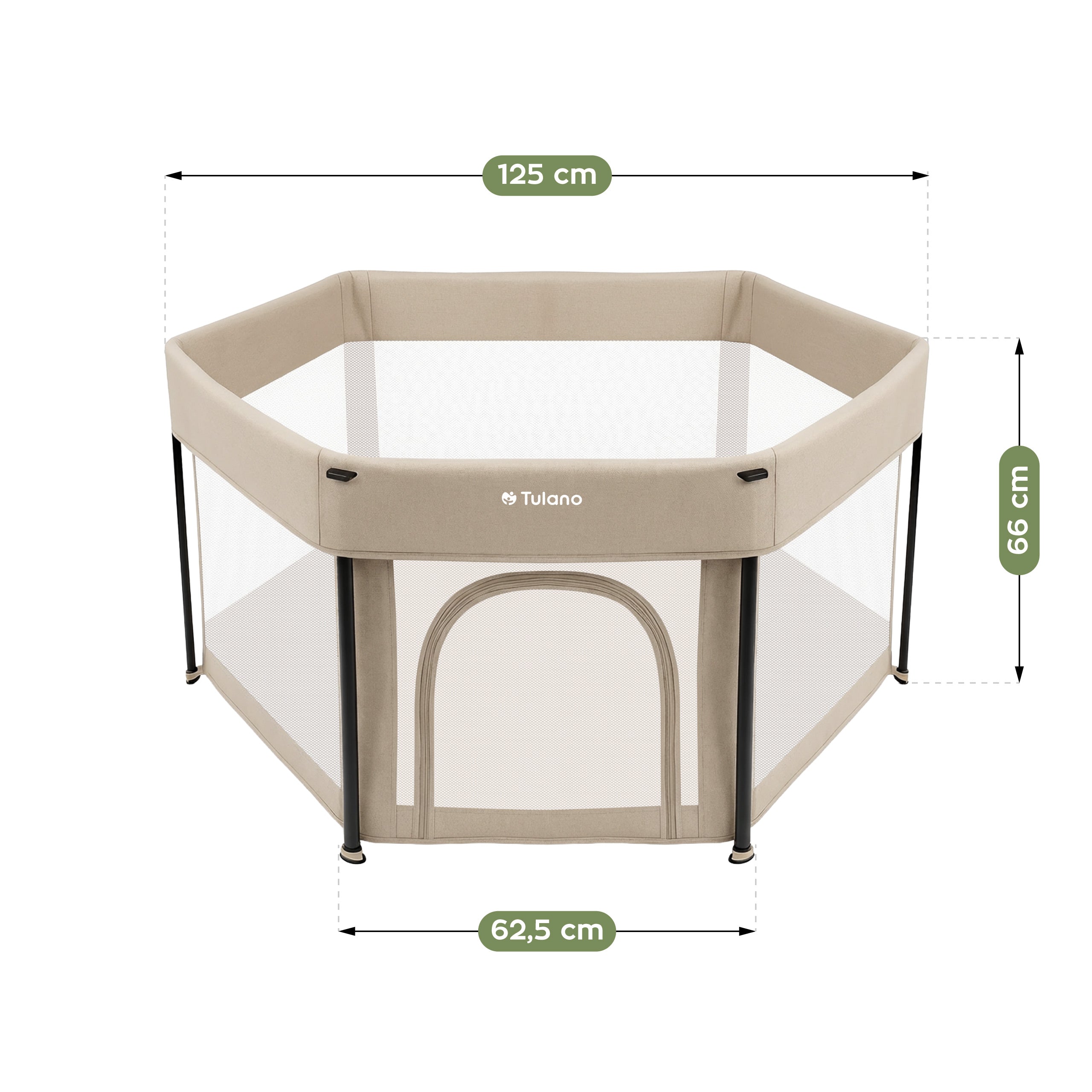 Tulano Cozy 30 Beige Faltbarer Babylaufstall 