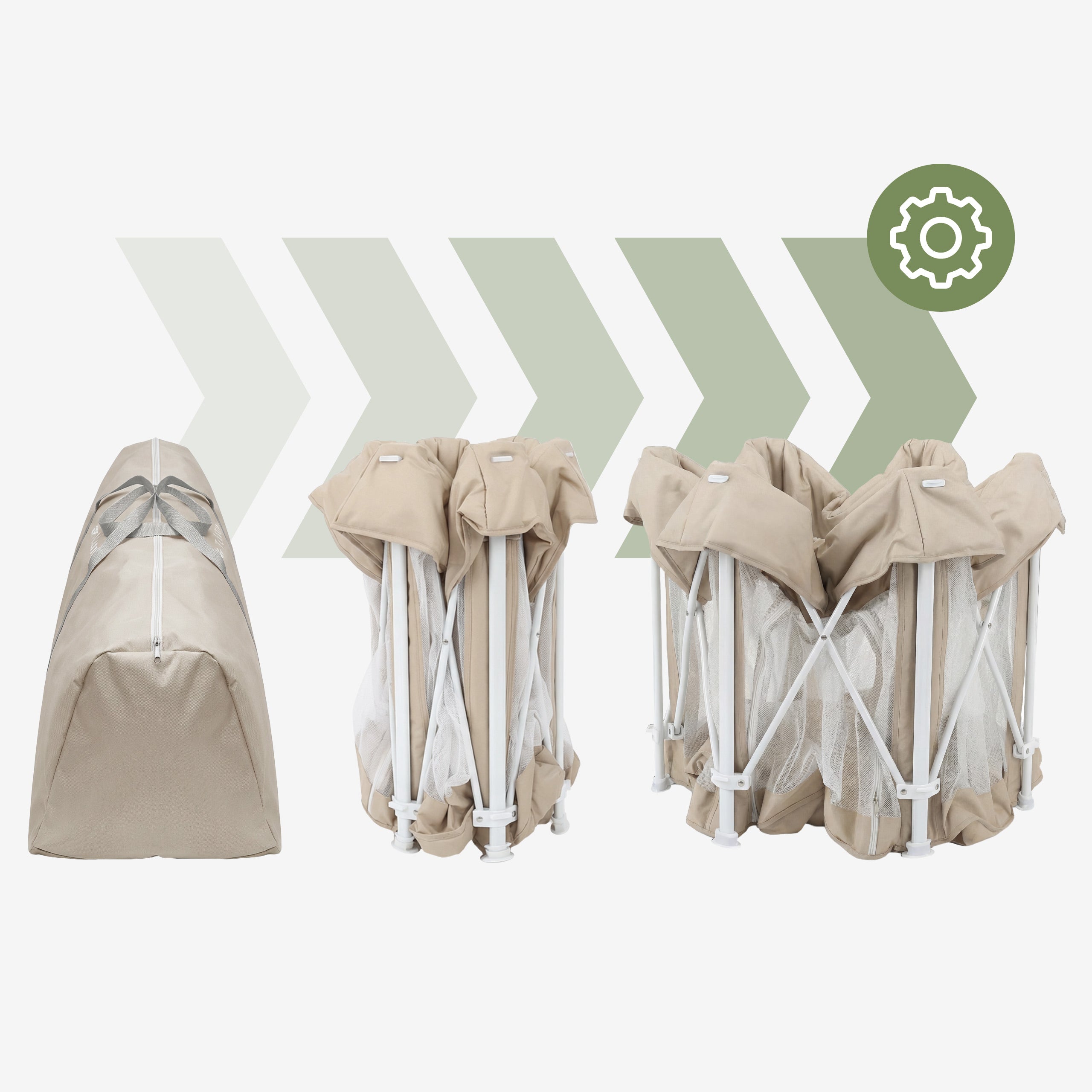 Tulano Cozy 30 Beige Faltbarer Babylaufstall 