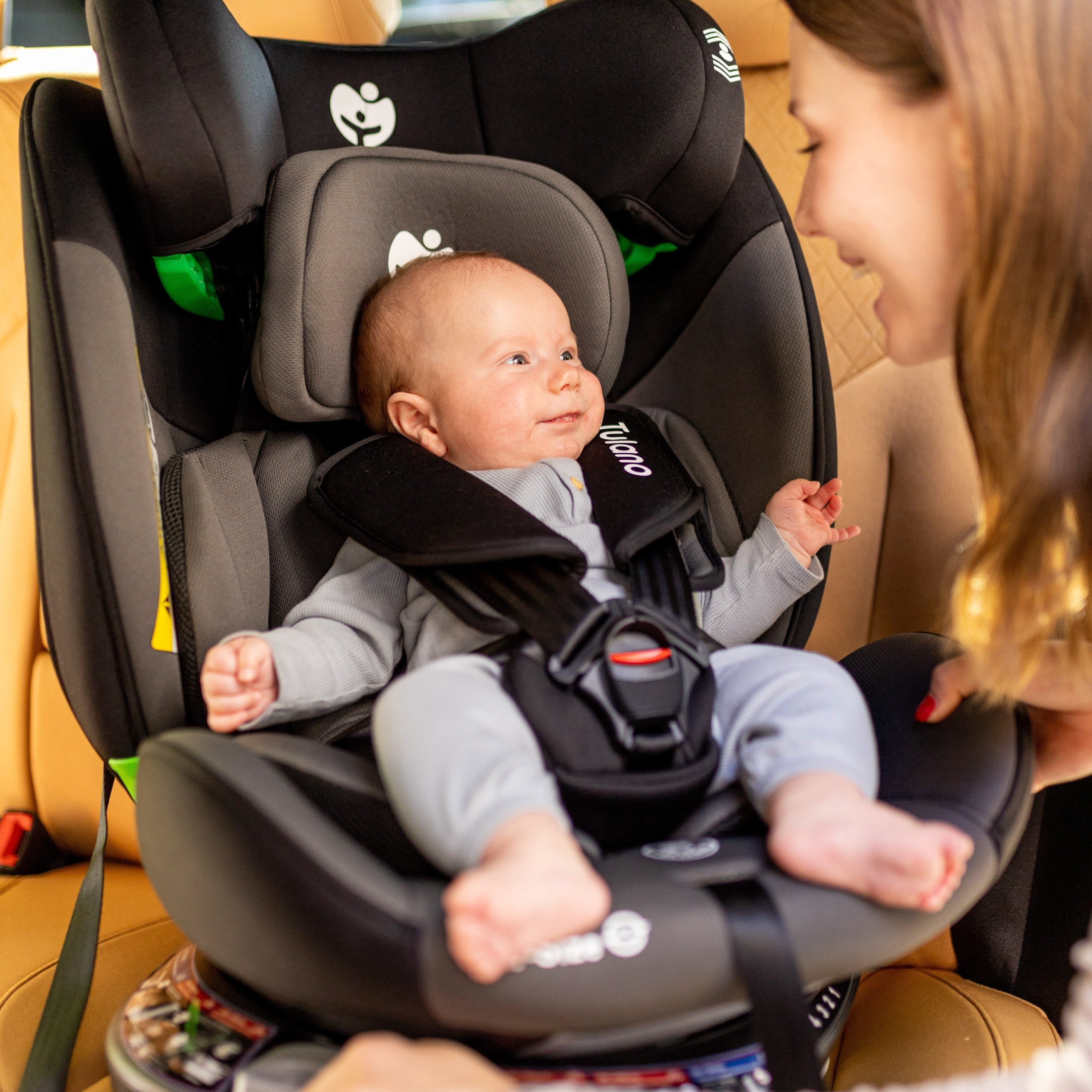 Tulano Loom 35 Schwarz-Grau Drehbarer Autositz 