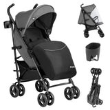 Tulano Davos 35 Kinderwagen, grau-schwarz 