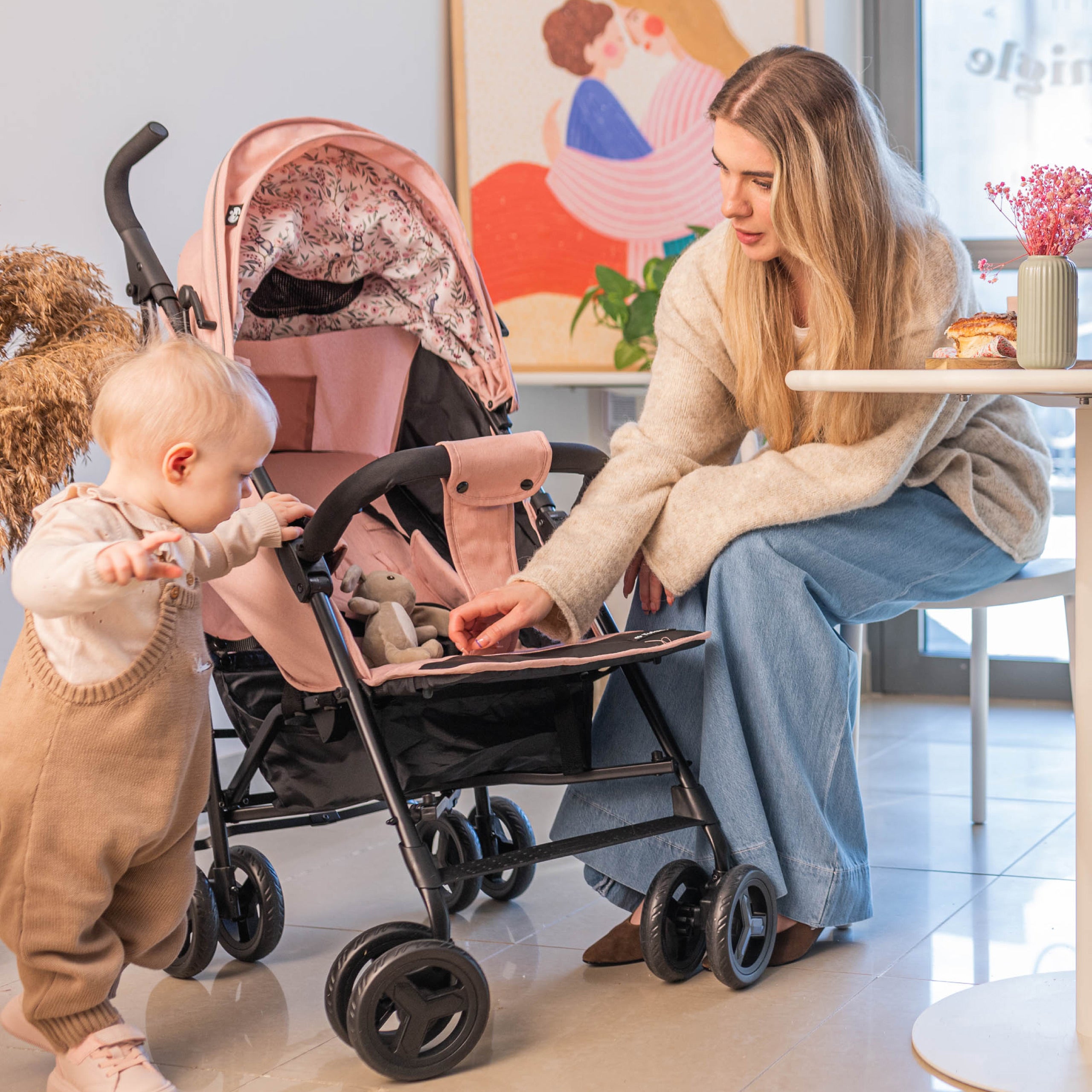 Tulano Davos 35 Pinker Kinderwagen