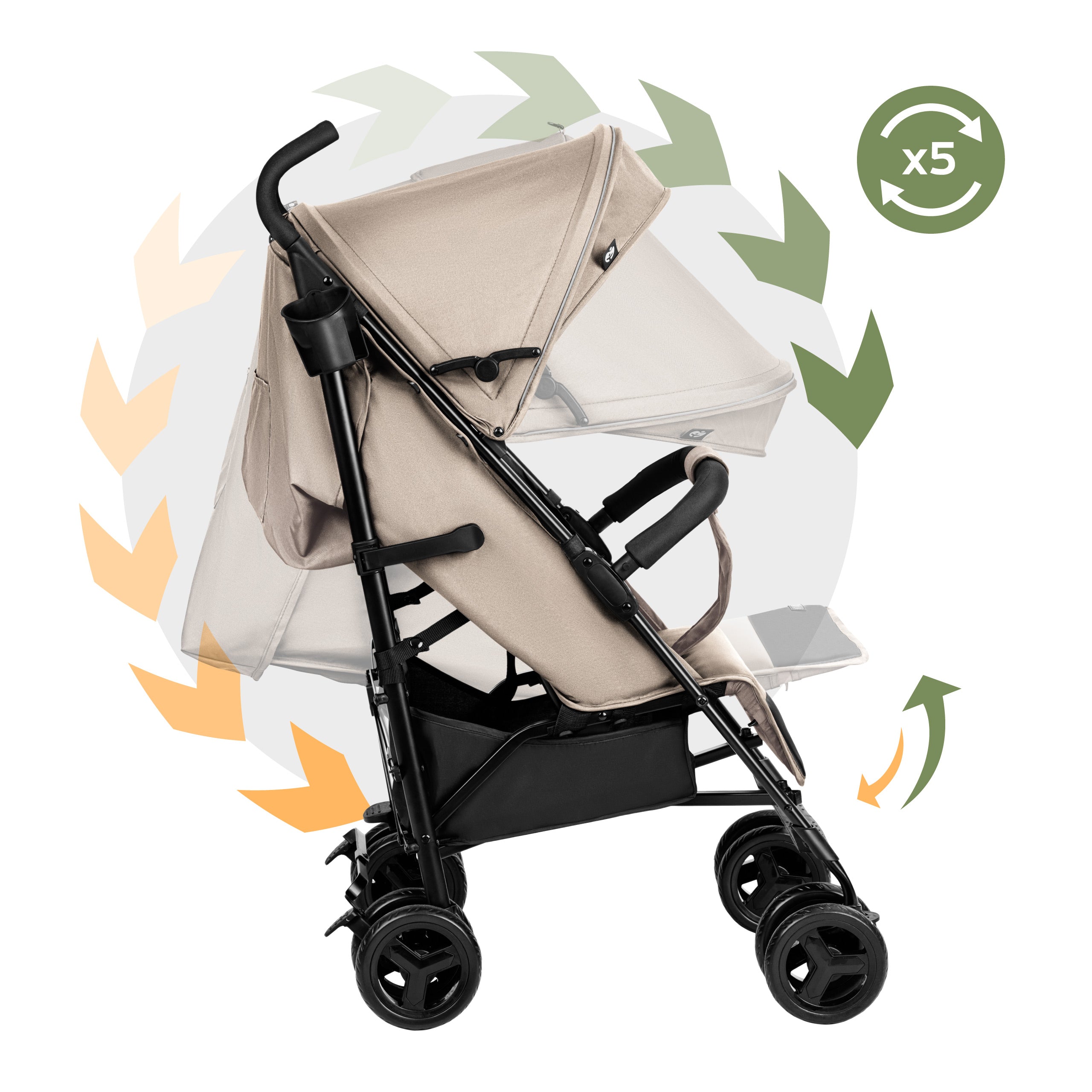 Tulano Davos 35 Beige Kinderwagen