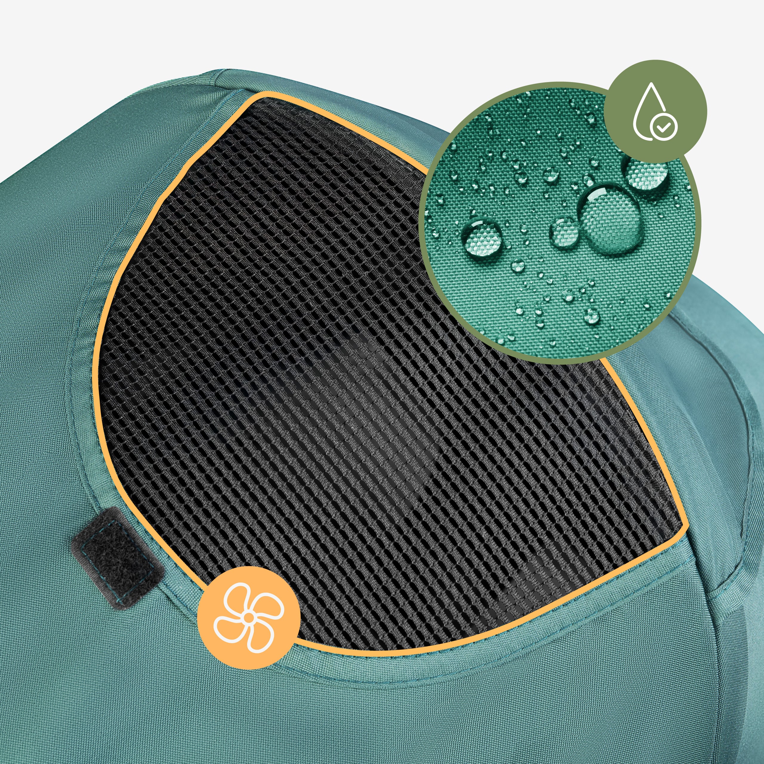 Wasserdichtes Oxford-Material und Moskitonetz inklusive