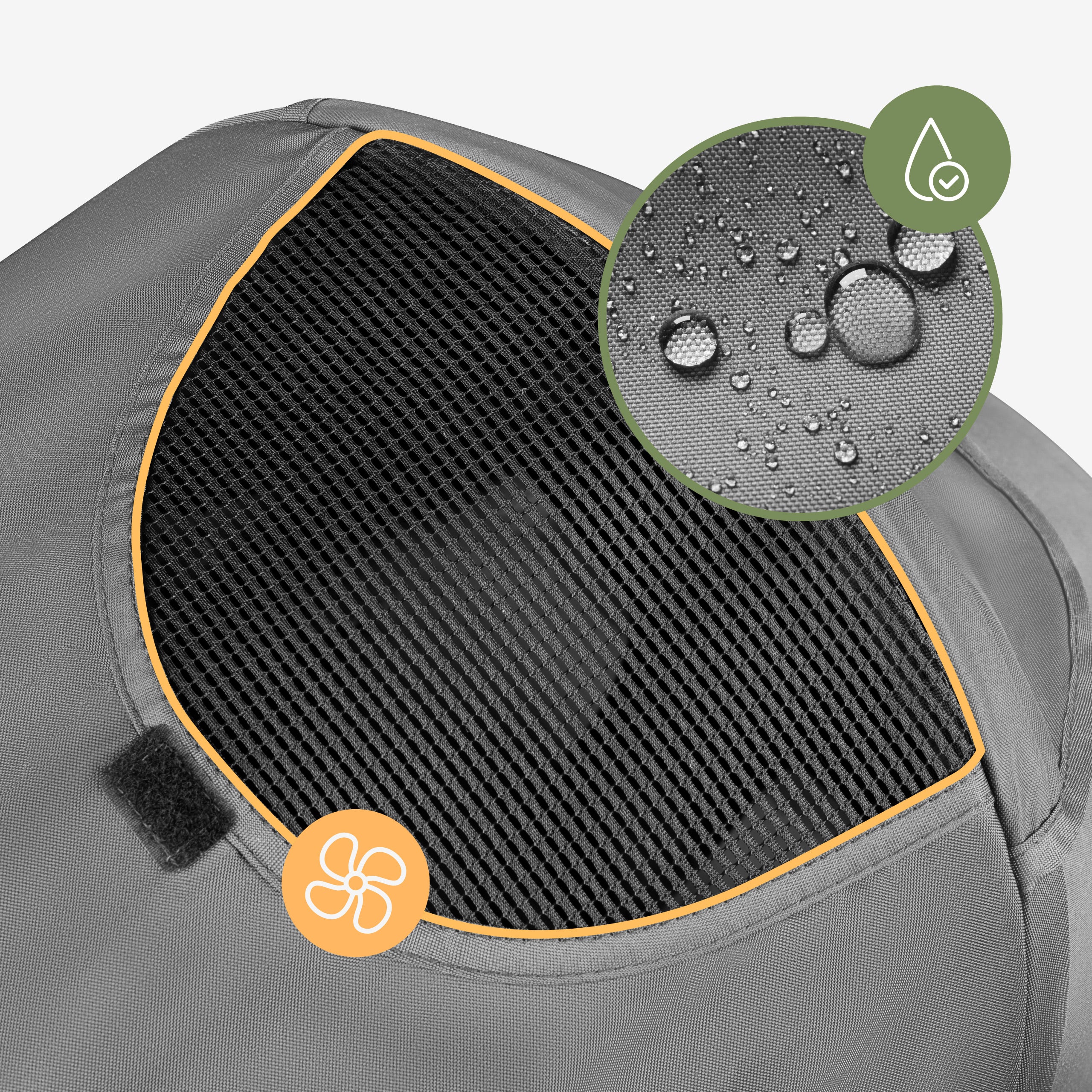 Wasserdichtes Oxford-Material und Moskitonetz inklusive