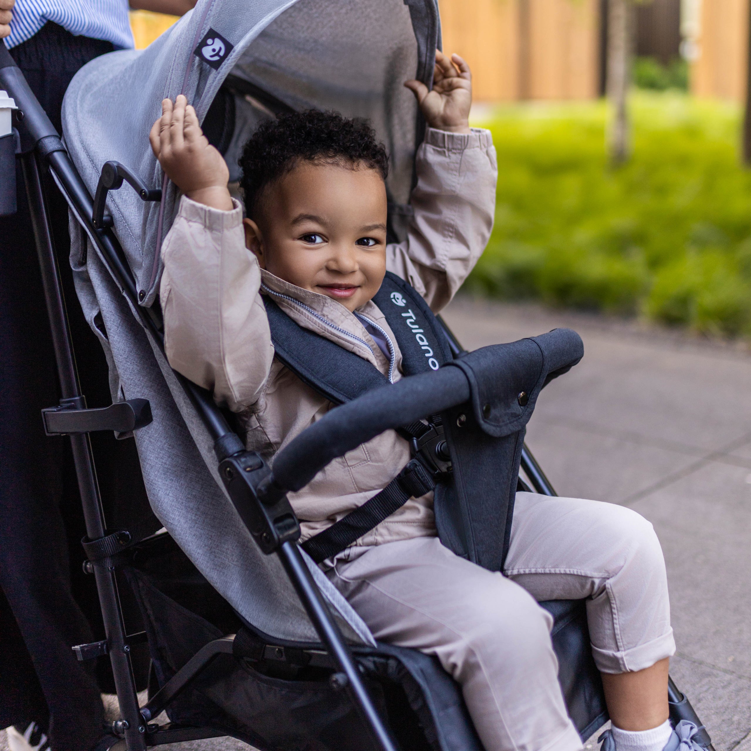 Tulano Davos 35 Kinderwagen, grau-schwarz 