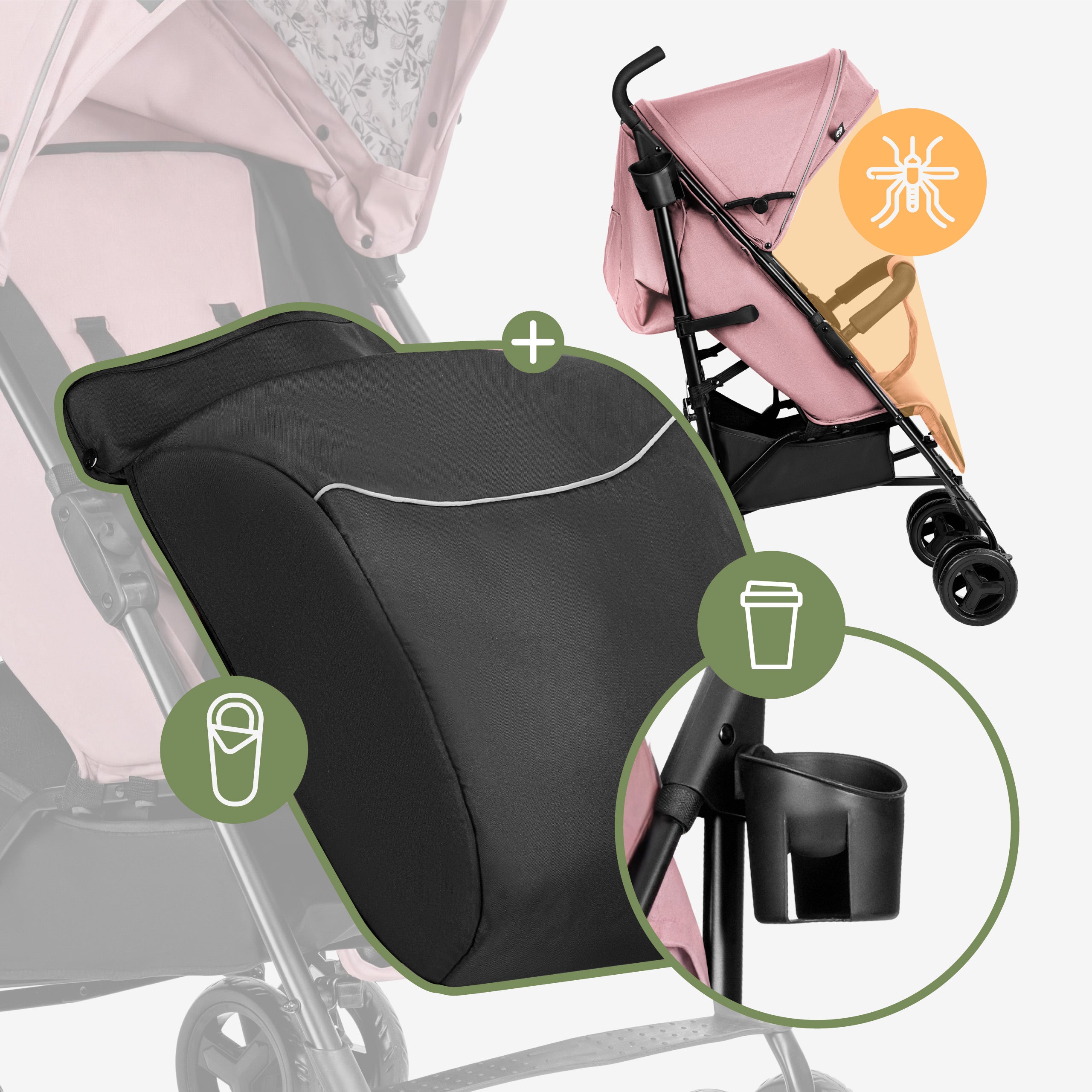 Tulano Davos 35 Pinker Kinderwagen