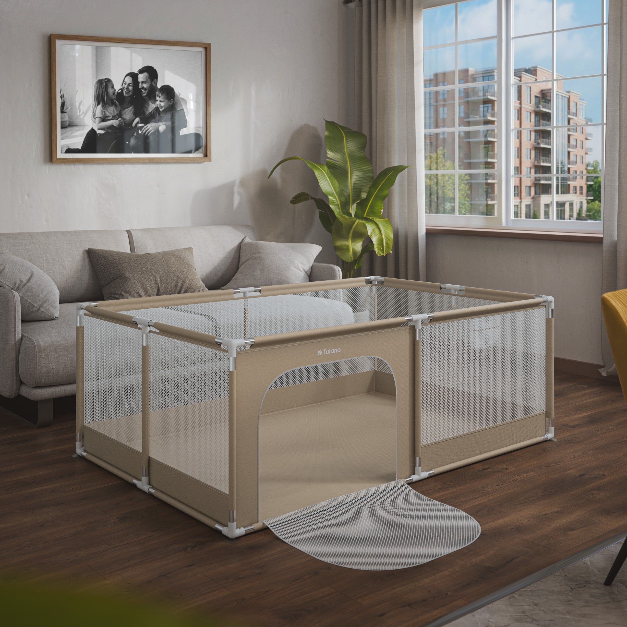 Tulano Cozy 22 Beige Kinderlaufstall - 180 cm 