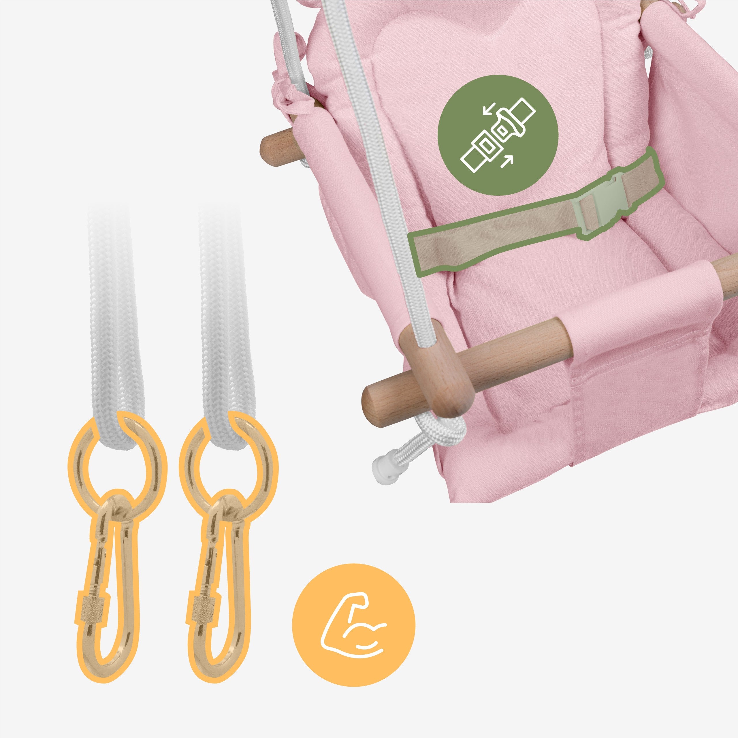 TULANO Hop 30 Rosa Kinderschaukel 