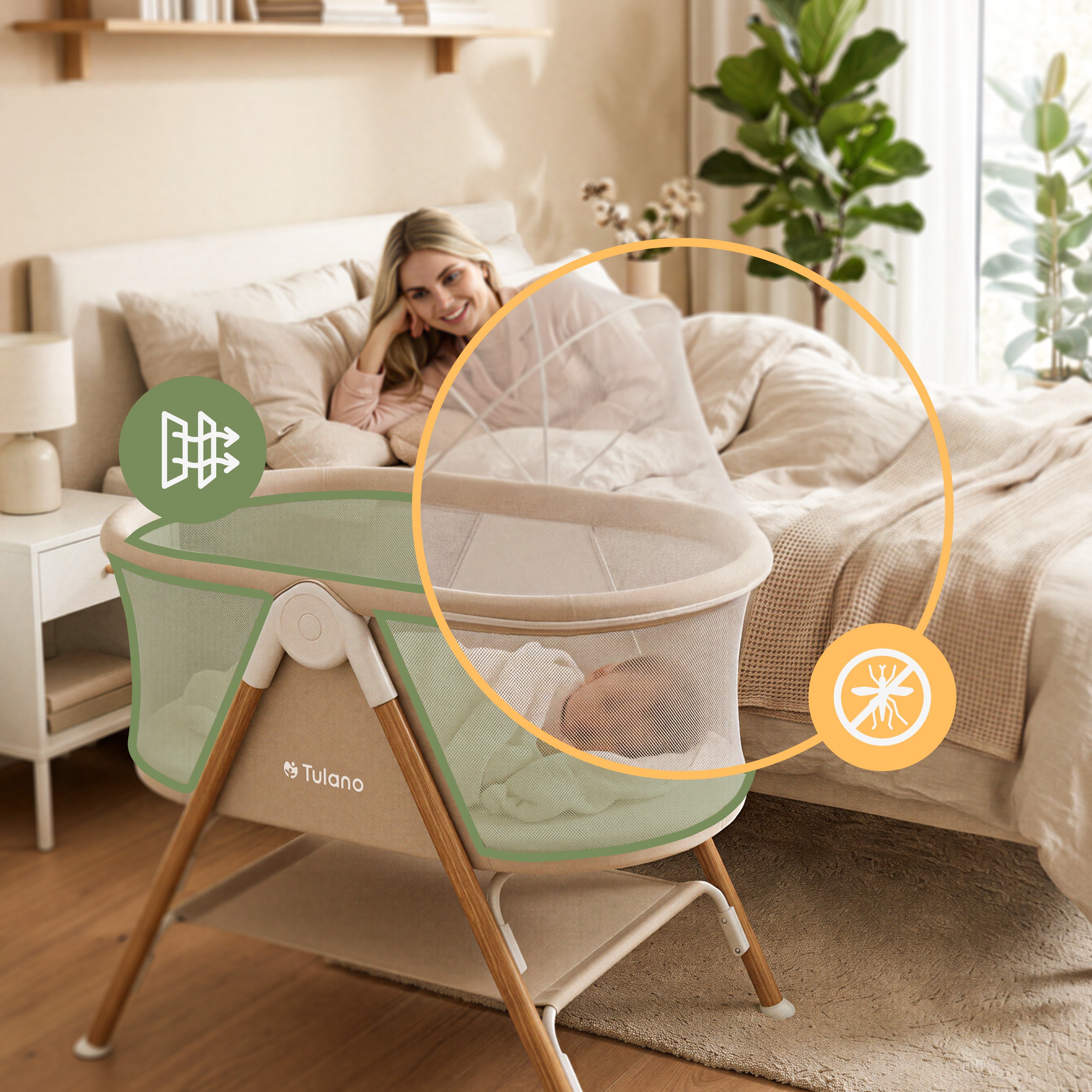 Reisebett für Kinder Tulano Dream 20 Beige