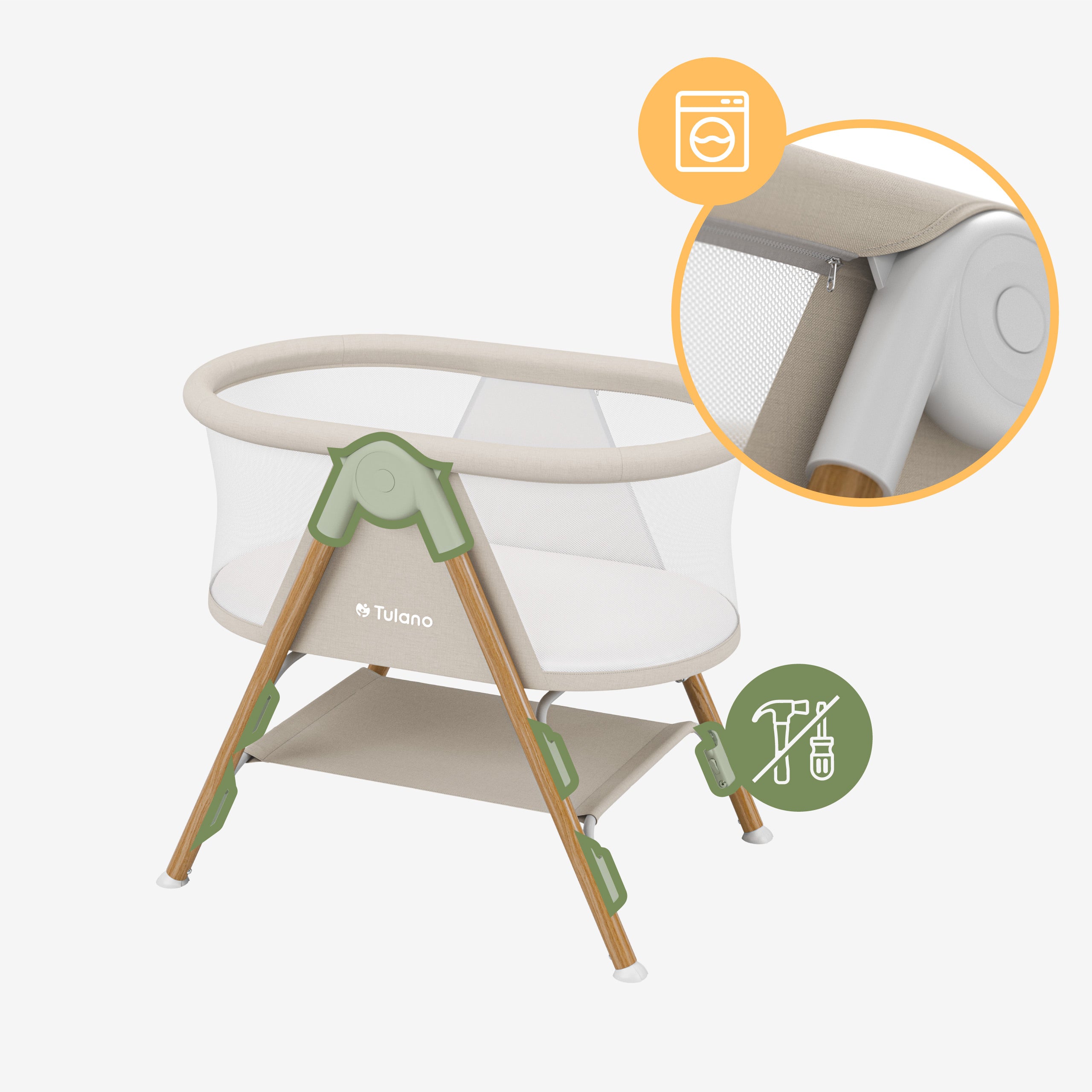 Reisebett für Kinder Tulano Dream 20 Beige
