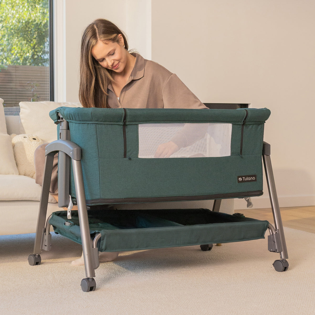 Beistellbett und Reisebett 4in1 Tulano Dream 55 Green