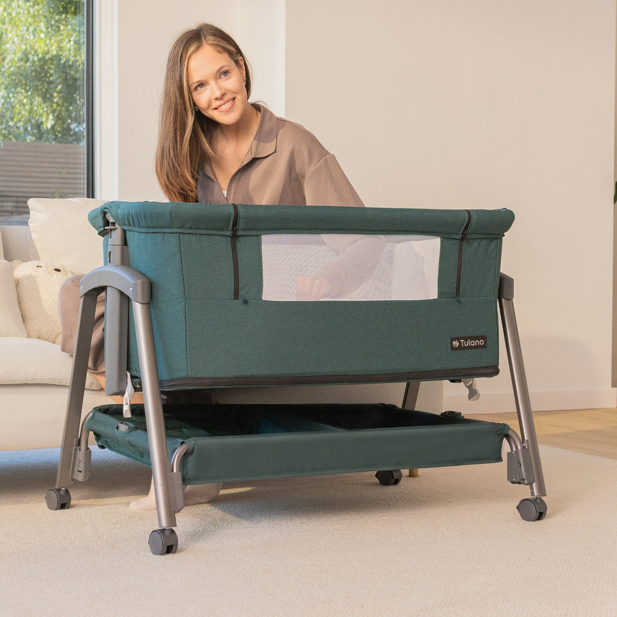 Beistellbett und Reisebett 4in1 Tulano Dream 55 Green