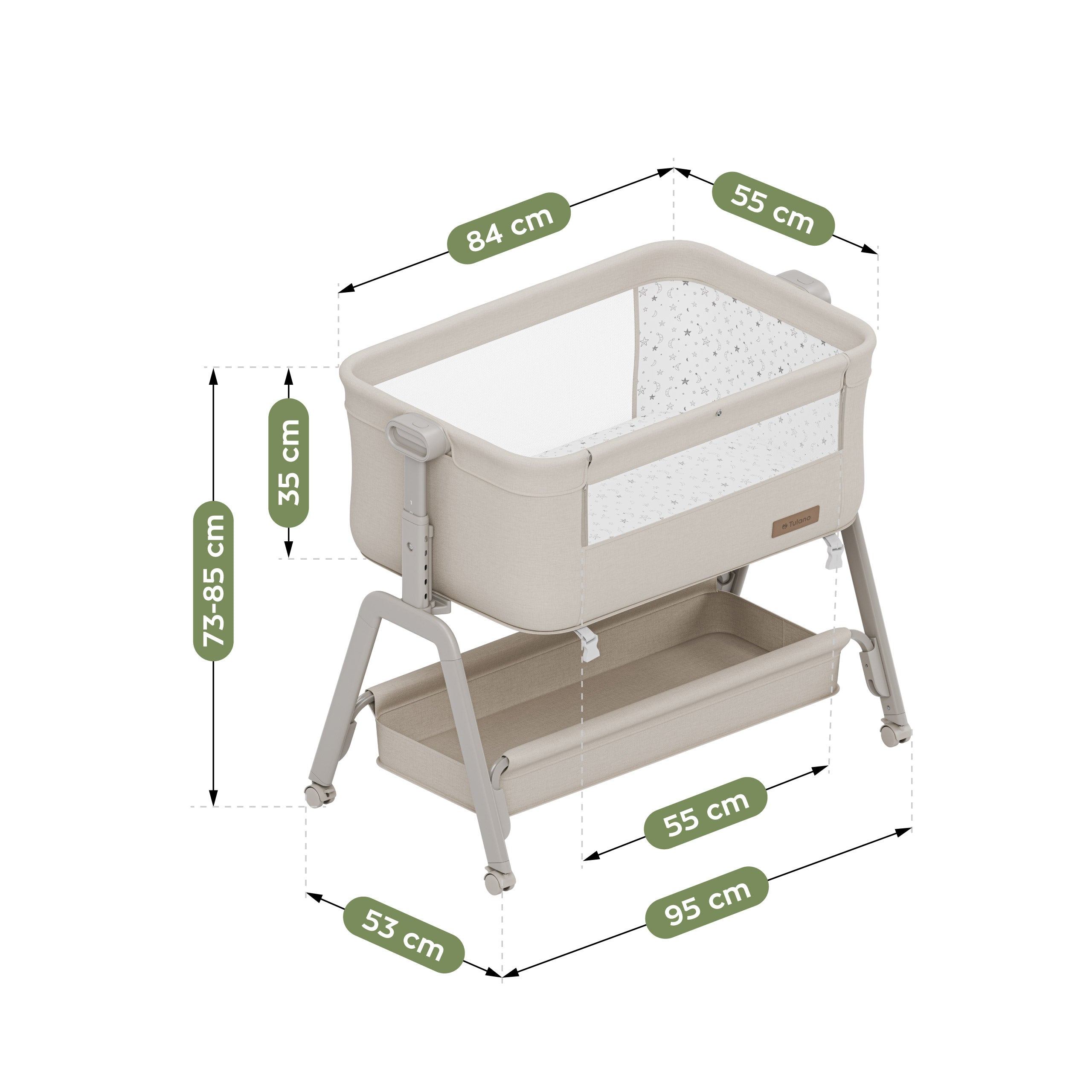 3-in-1-Reisebett Tulano Dream 50 Beige