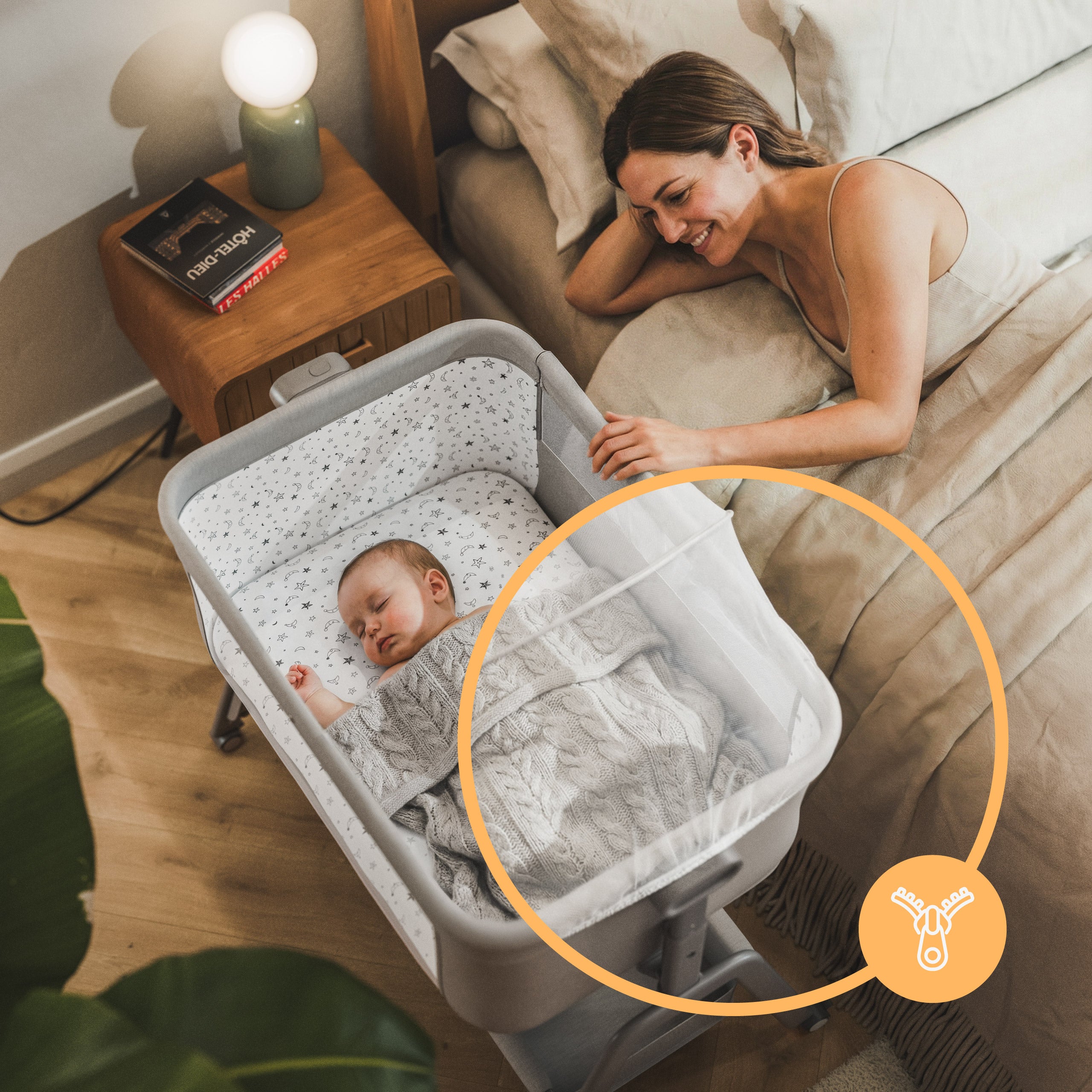 3-in-1-Reisebett Tulano Dream 50 Hell-Grau