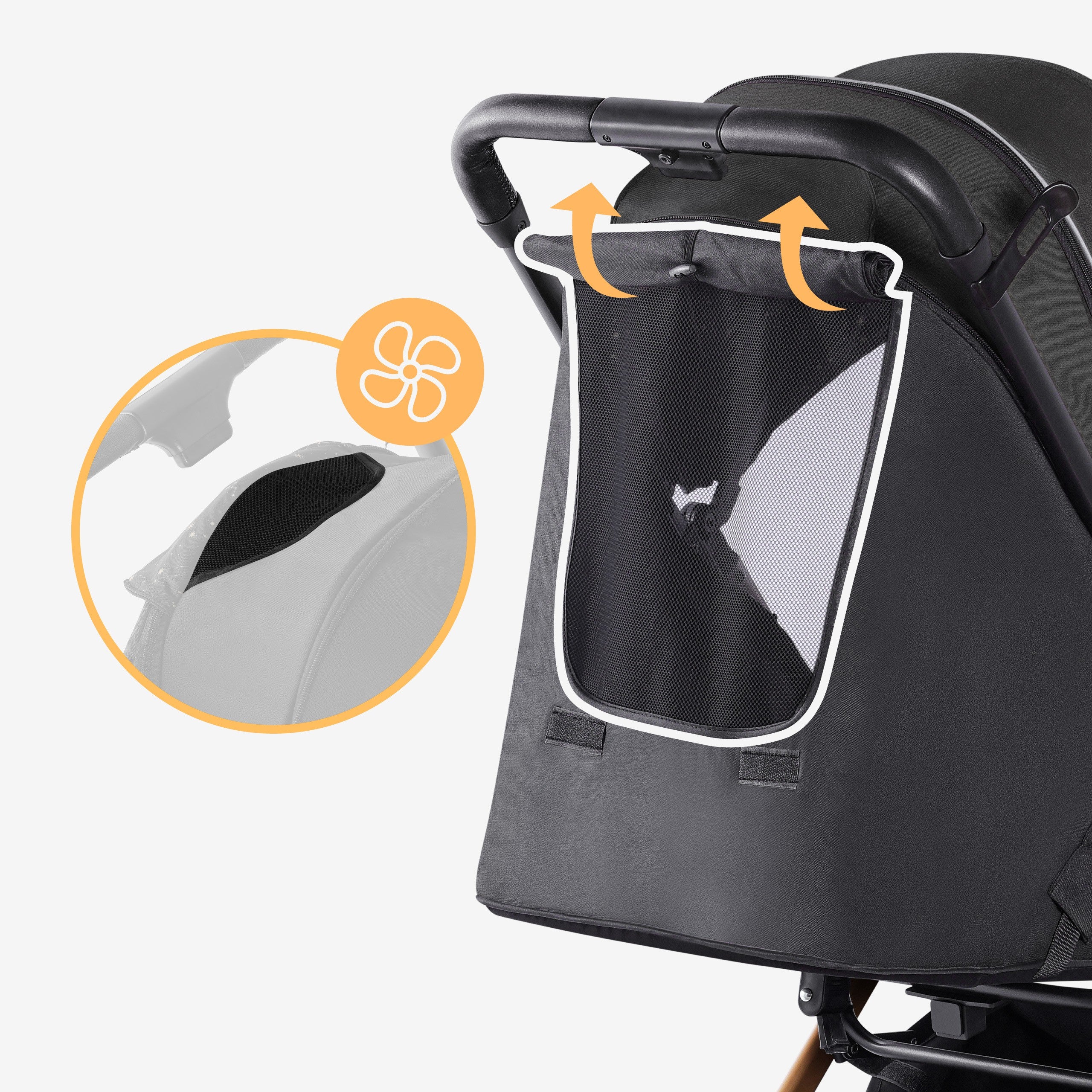 Tulano Milan Gold-Schwarz Faltbarer Kinderwagen, 22 kg 