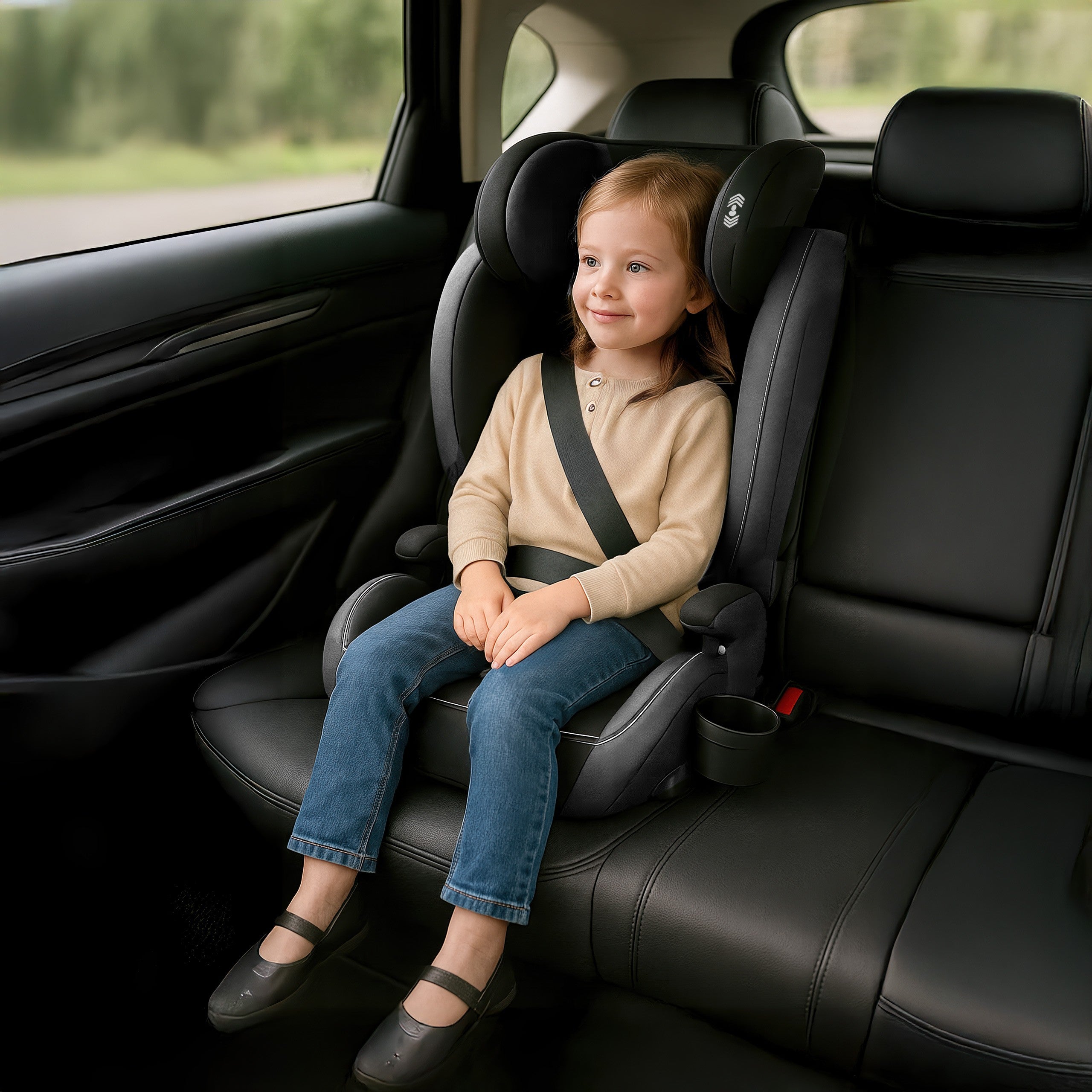 Tulano Joy 25 Schwarz-Grau Autositz 100-150cm I-Größe 