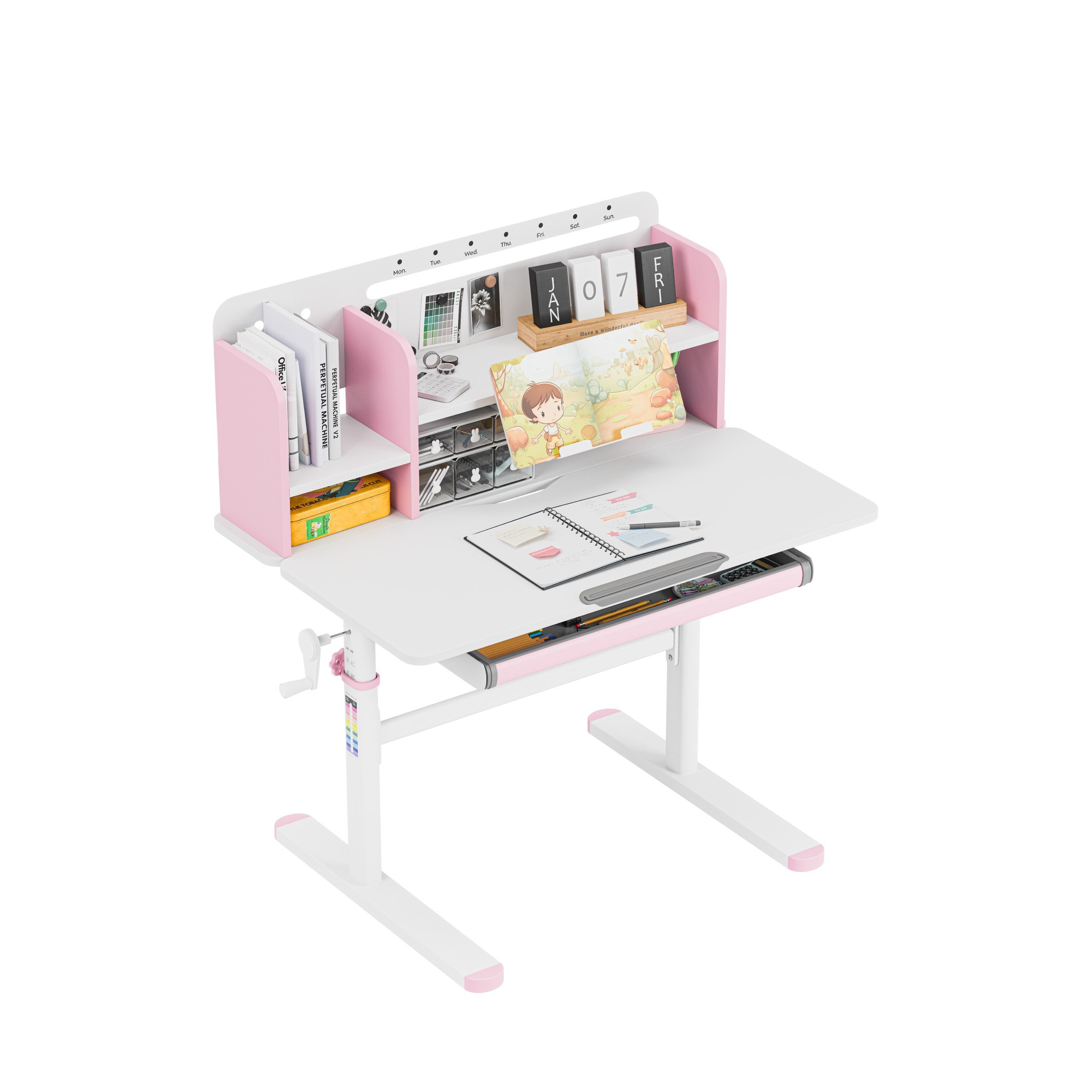 Ergonomischer Kinderschreibtisch Mark Adler Study 5.0 Pink 90 cm