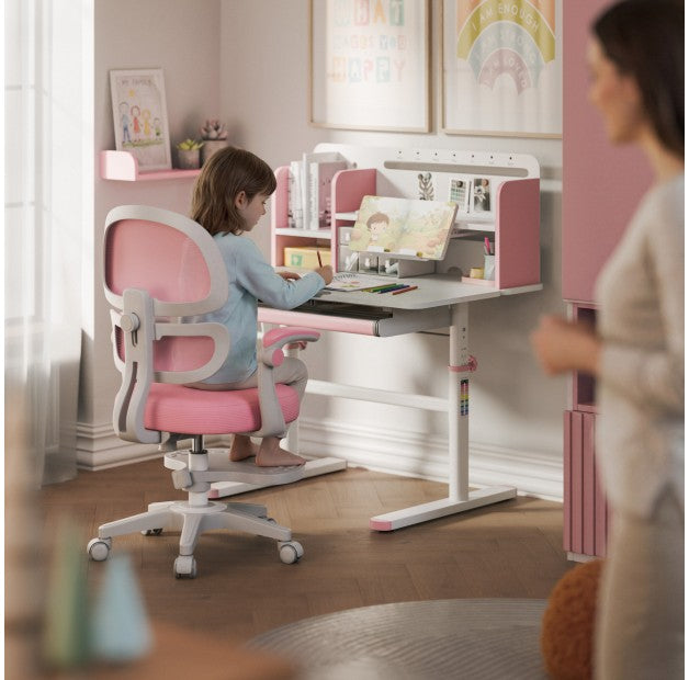 Ergonomischer Kinderschreibtisch Mark Adler Study 5.0 Pink 90 cm
