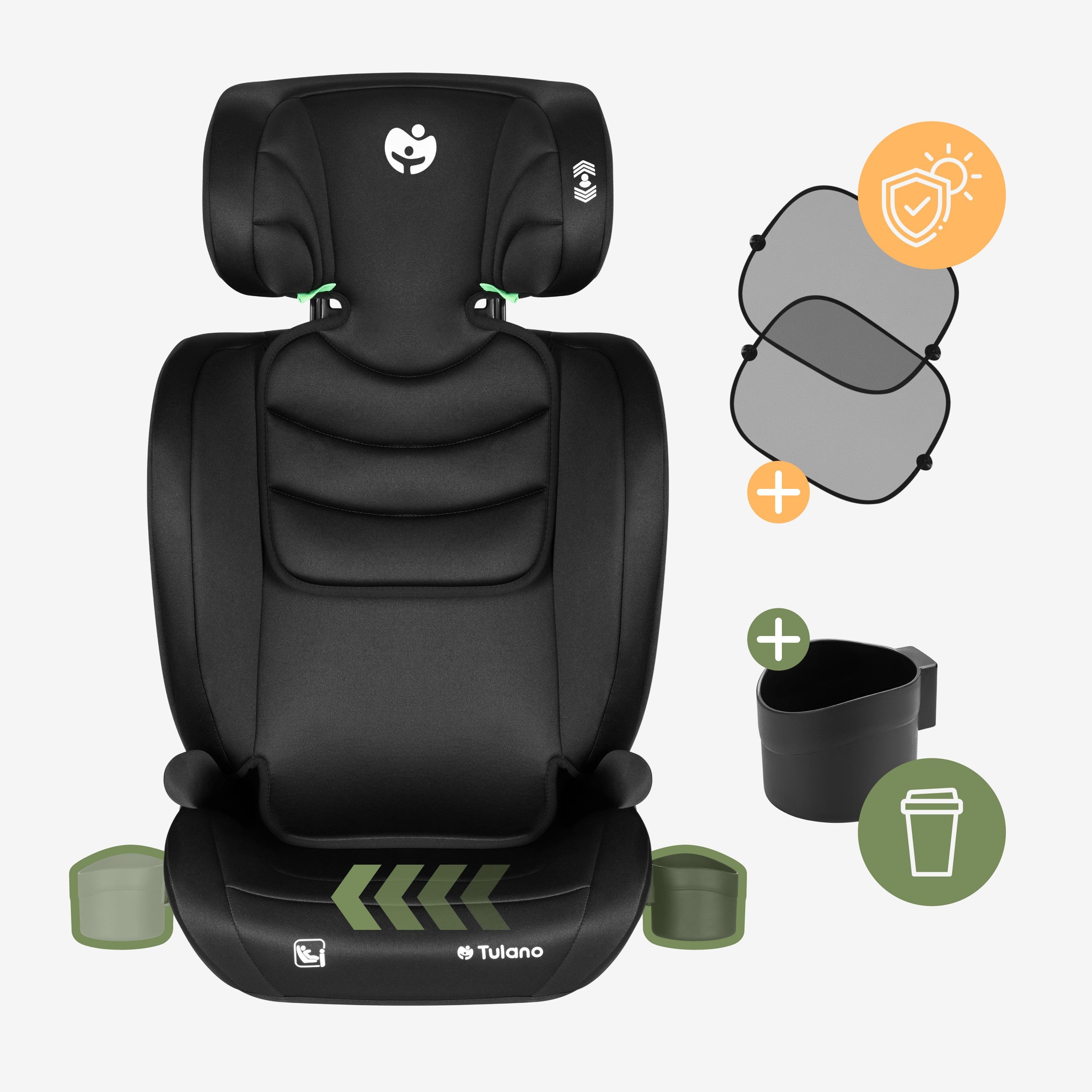 Tulano Joy 20 Schwarz-Grau Autositz 100-150cm I-Größe 