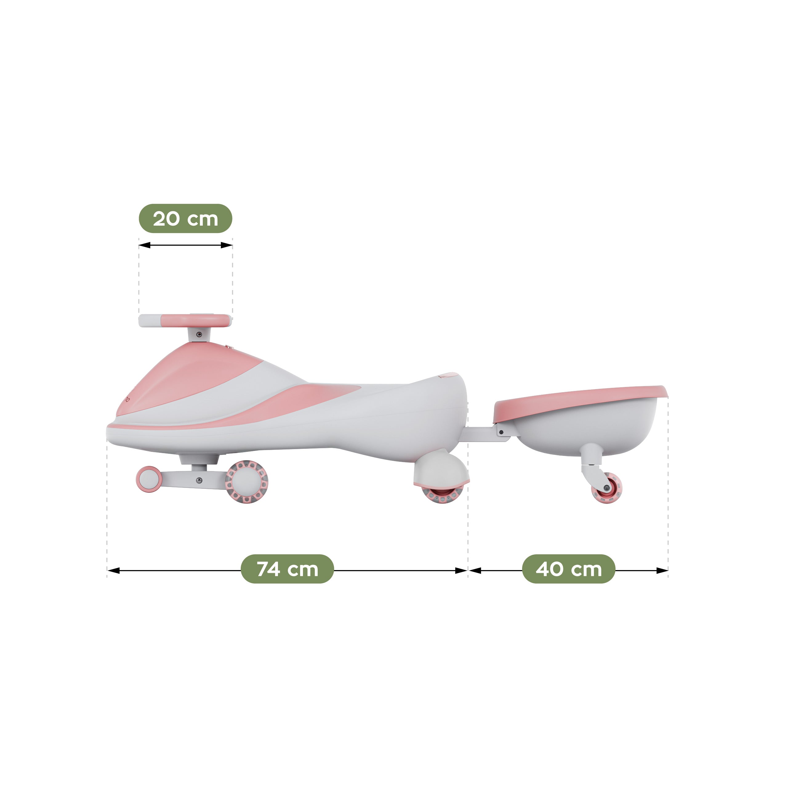 Tulano Focus 55 Pink LED Gravity Ride-On 