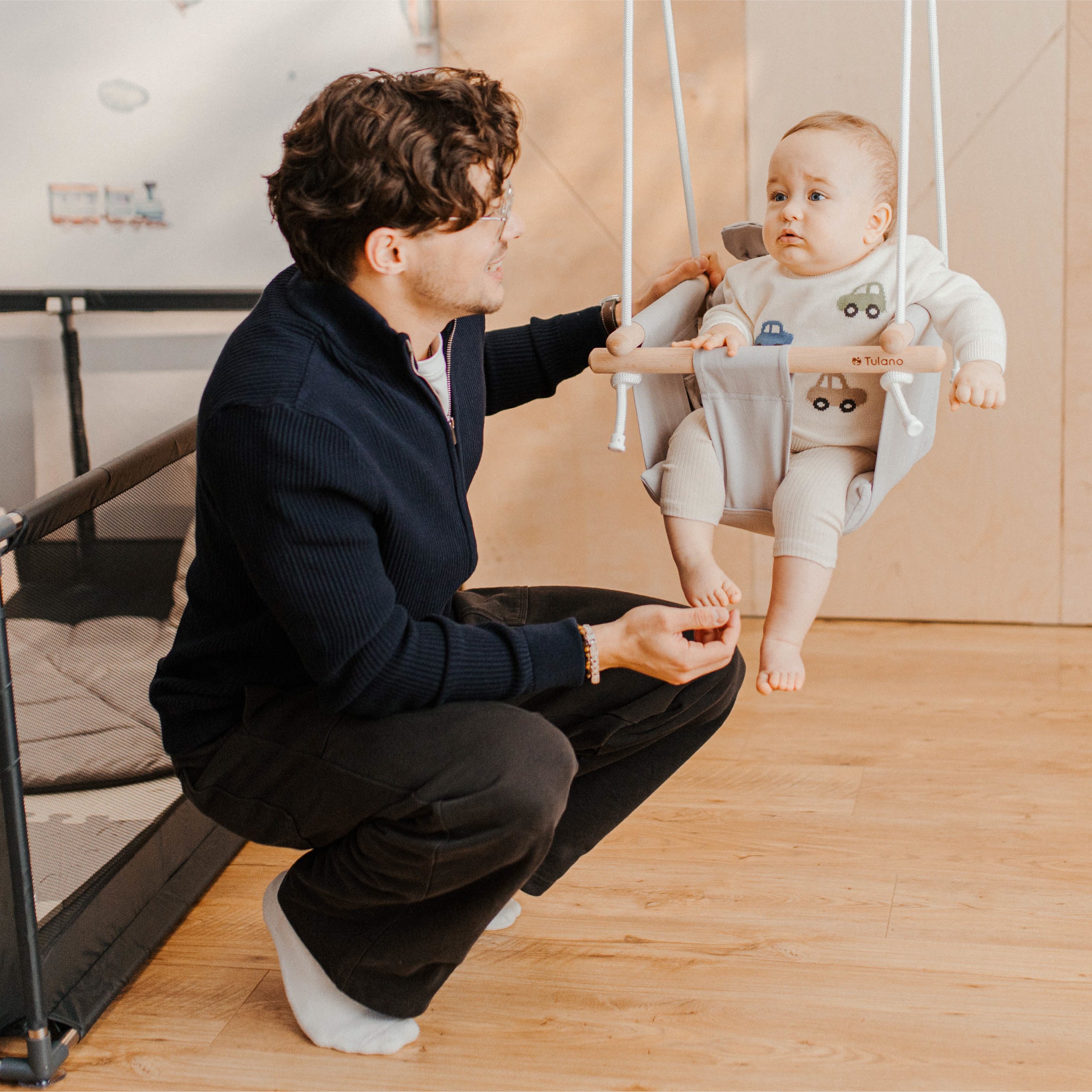 TULANO Hop 30 Graue Kinderschaukel 