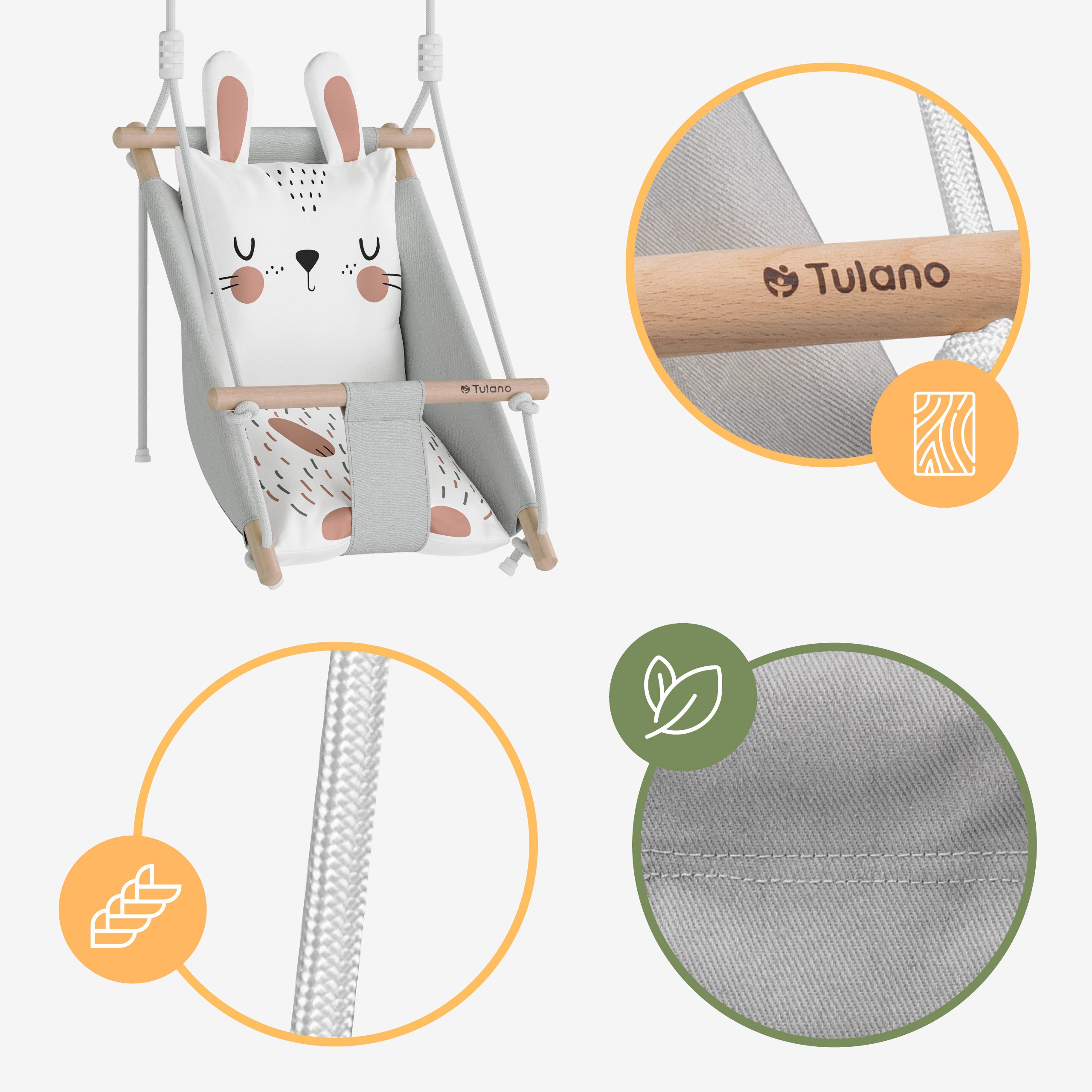 Kinderschaukel Tulano Hop 45 Rabbit