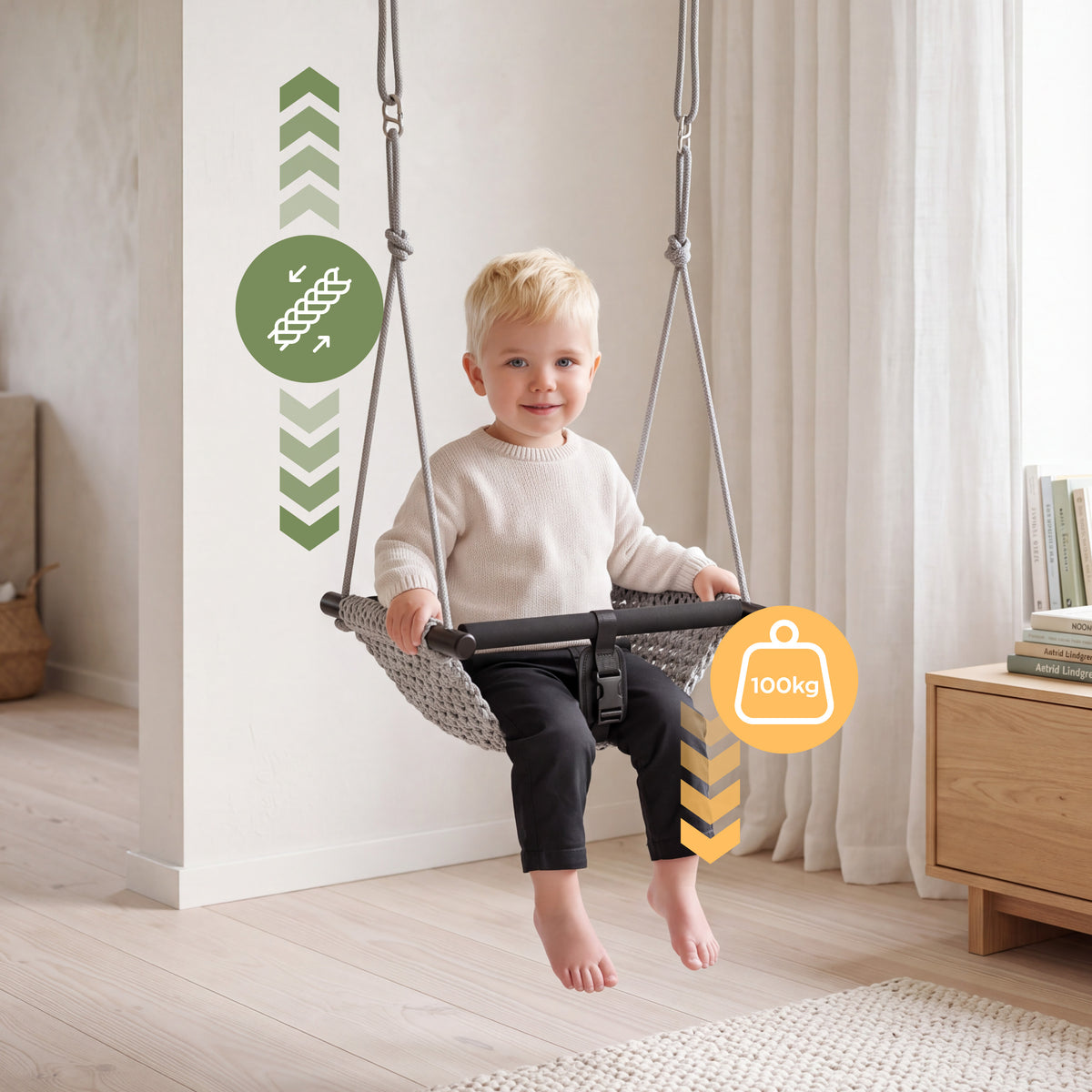 Kinderschaukel Tulano Hop 50 Grey