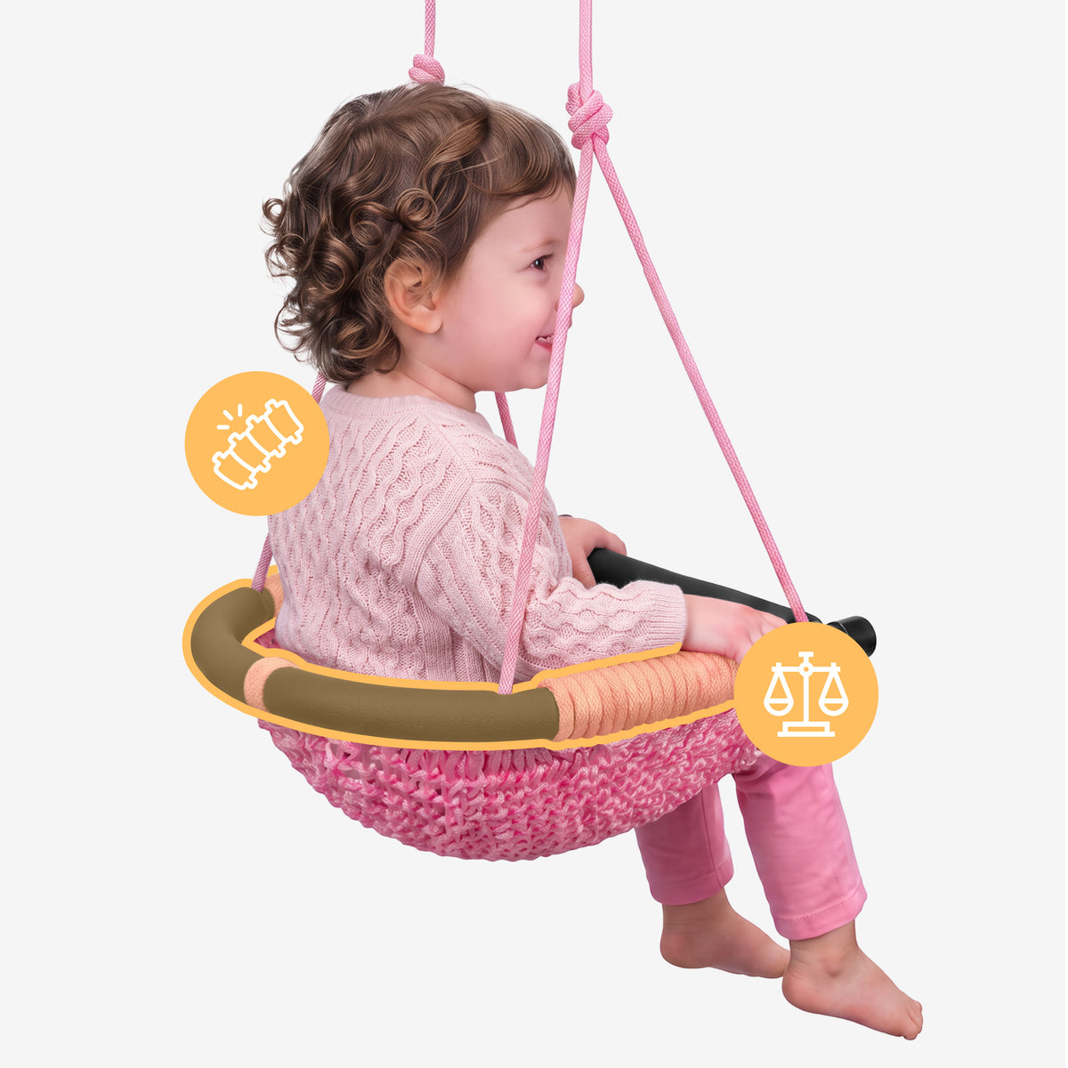 Kinderschaukel Tulano Hop 50 Pink