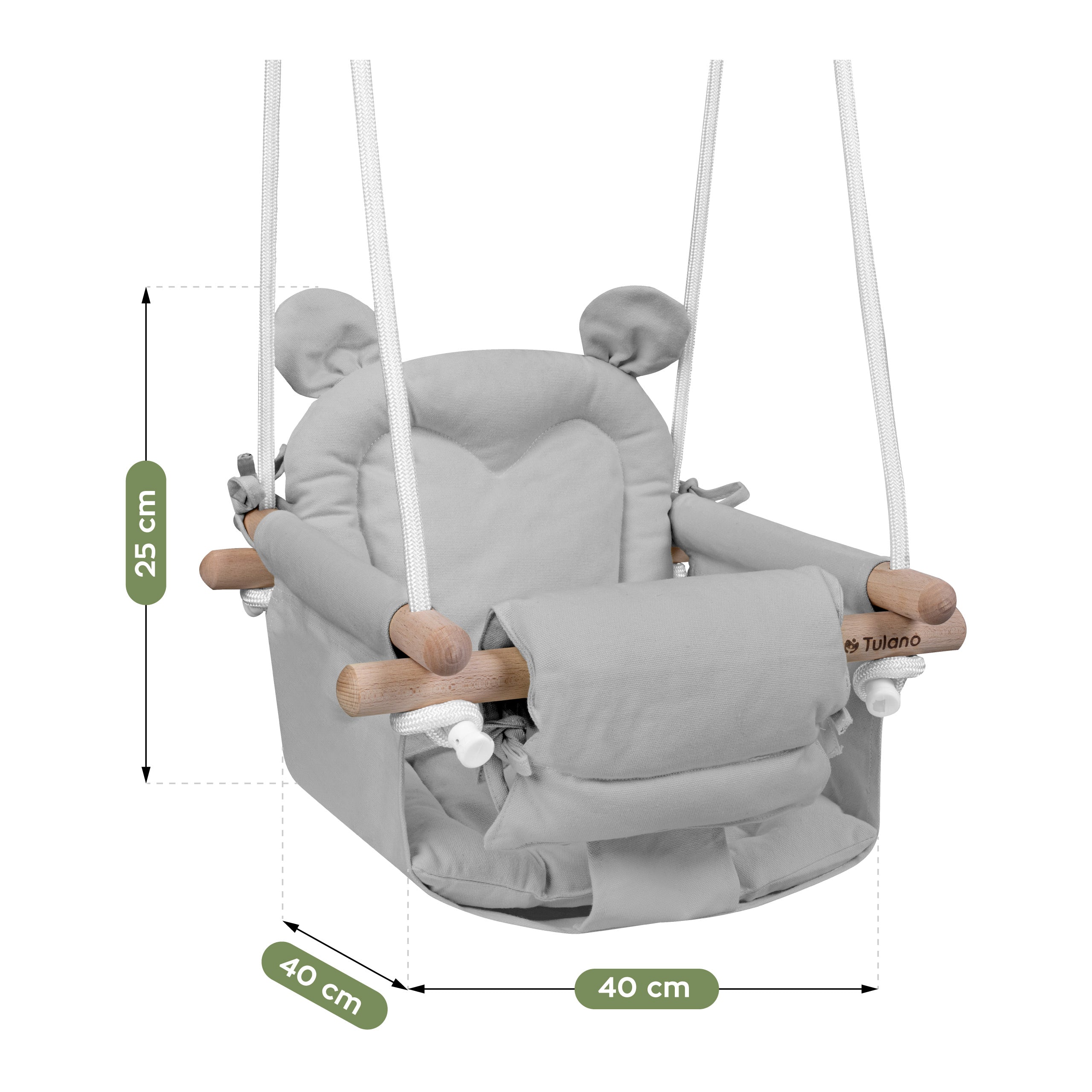 TULANO Hop 30 Graue Kinderschaukel 