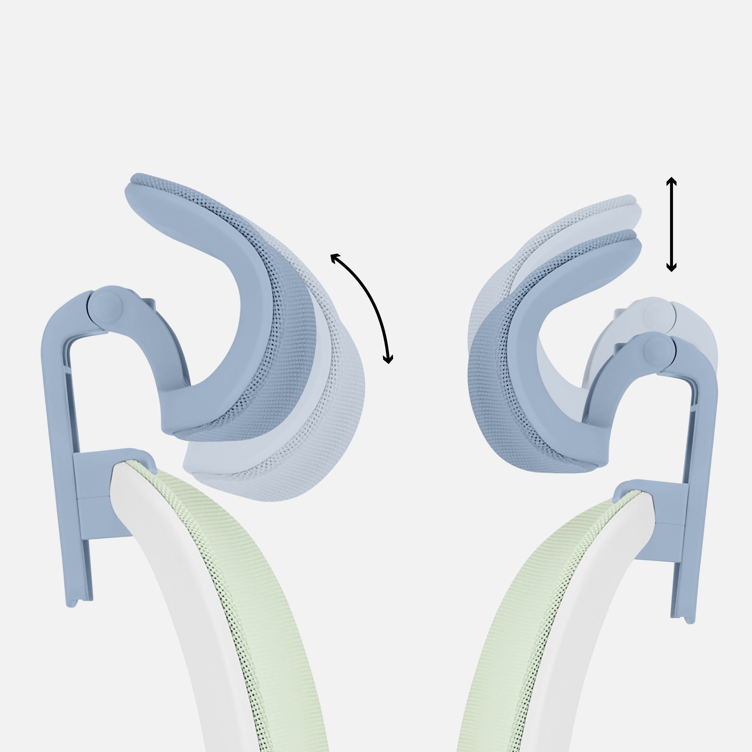 2D verstellbare Kopfstütze - Nacken- und Kopfstütze
