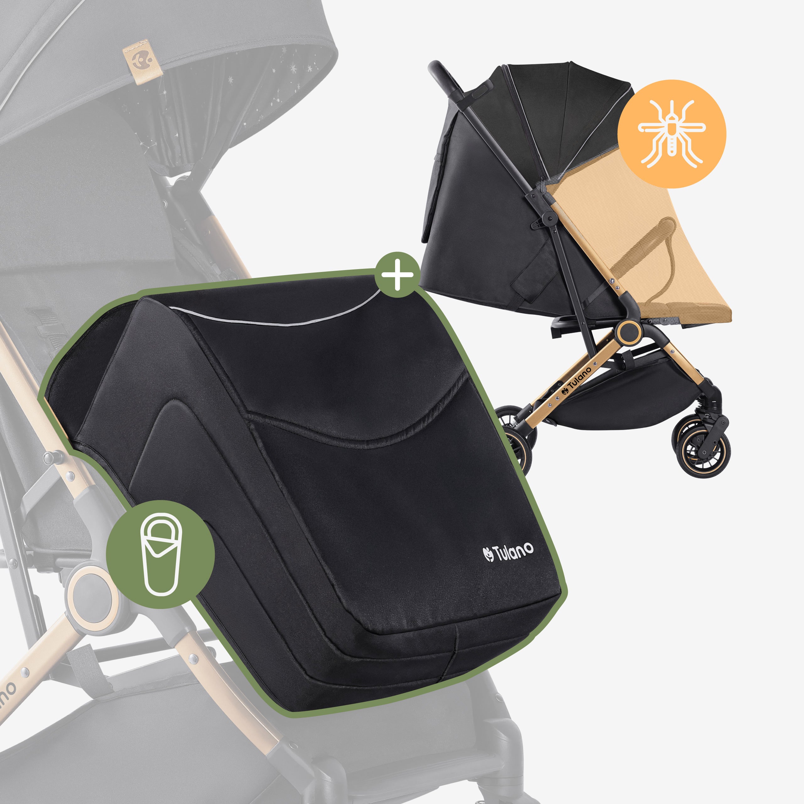 Kinderwagen bereit für alle Bedingungen