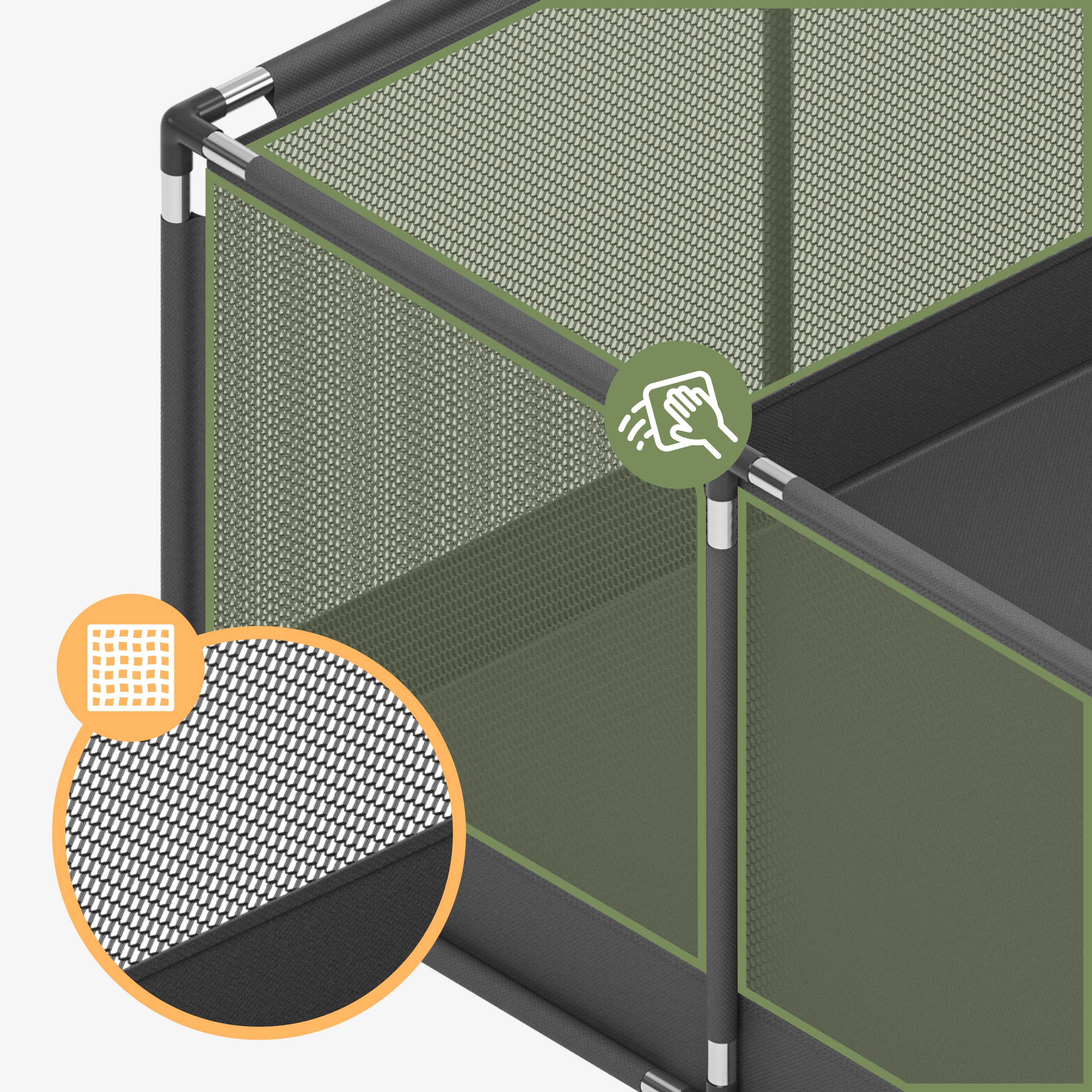 Transparente Gitterwände