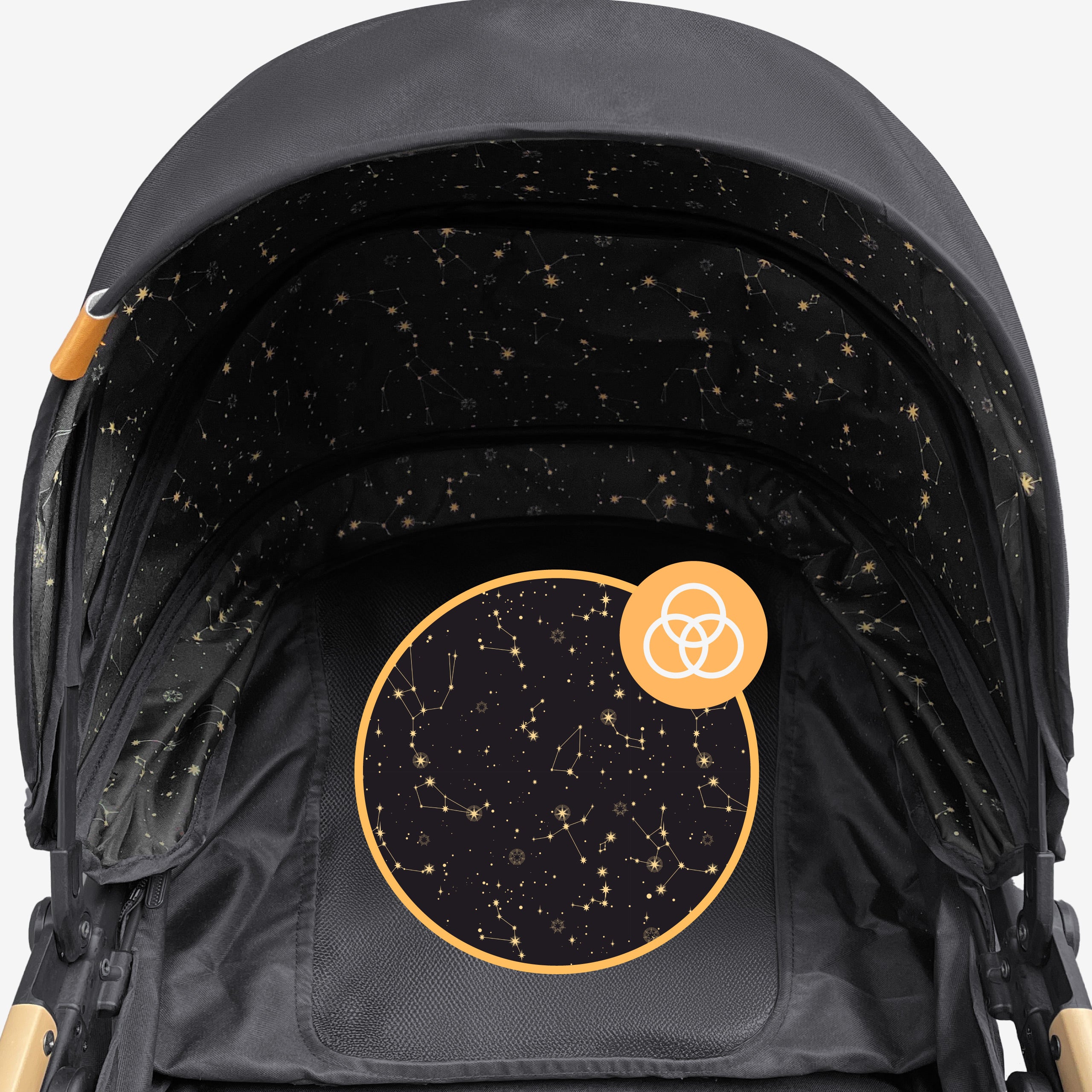 Buntes Interieur des Standes