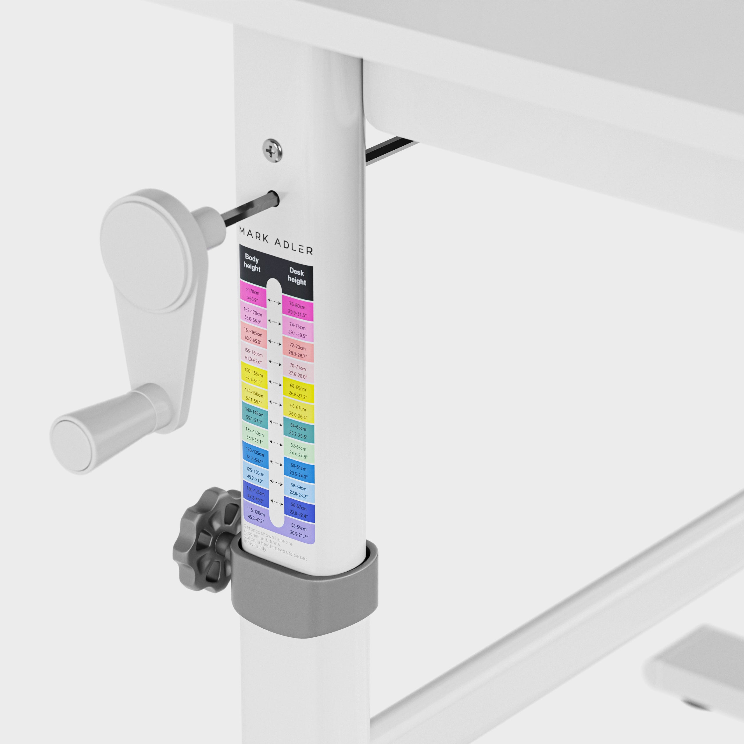 Präzise Steuerung der Arbeitsplattenhöhe