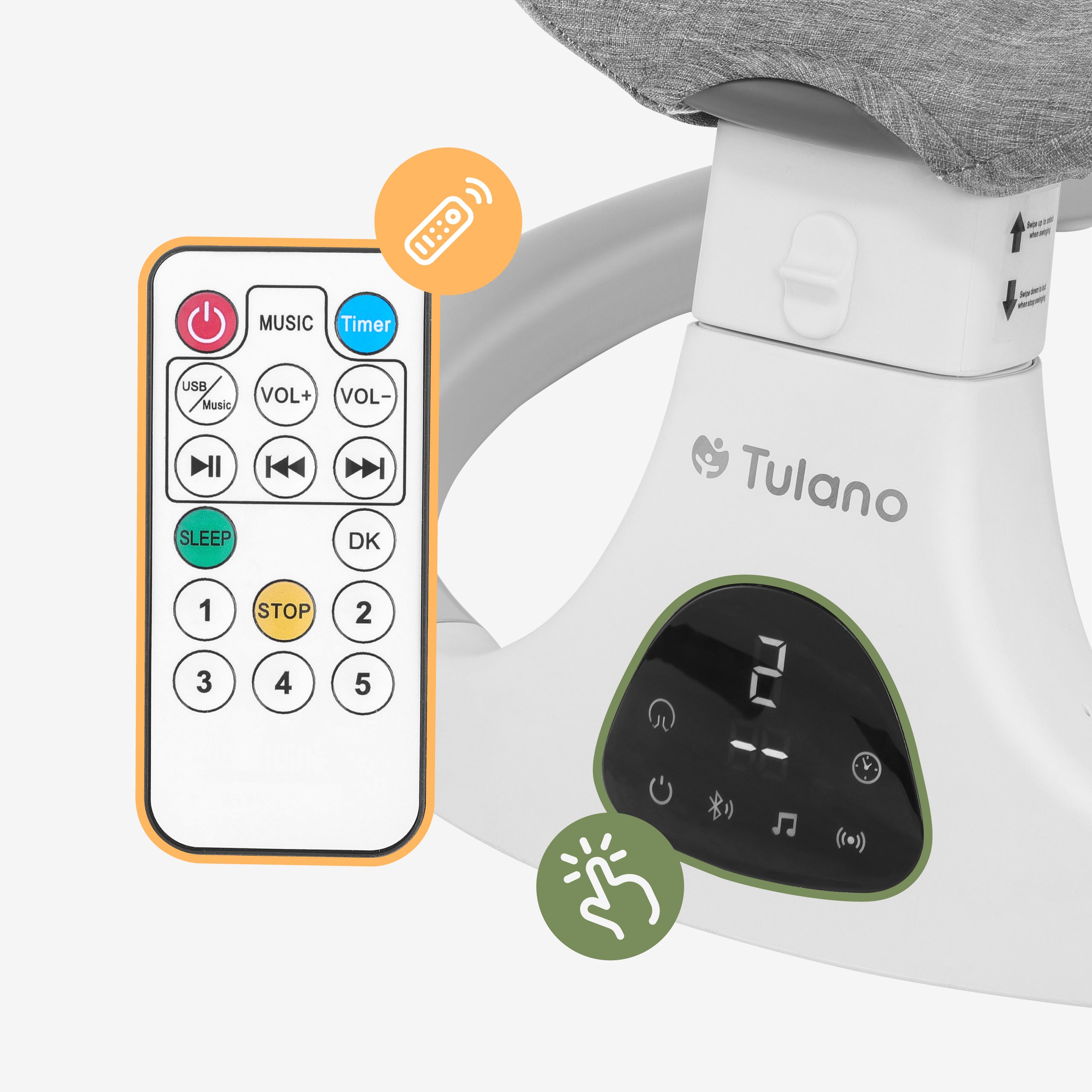 Touch Control und Fernbedienung - absoluter Komfort für Eltern