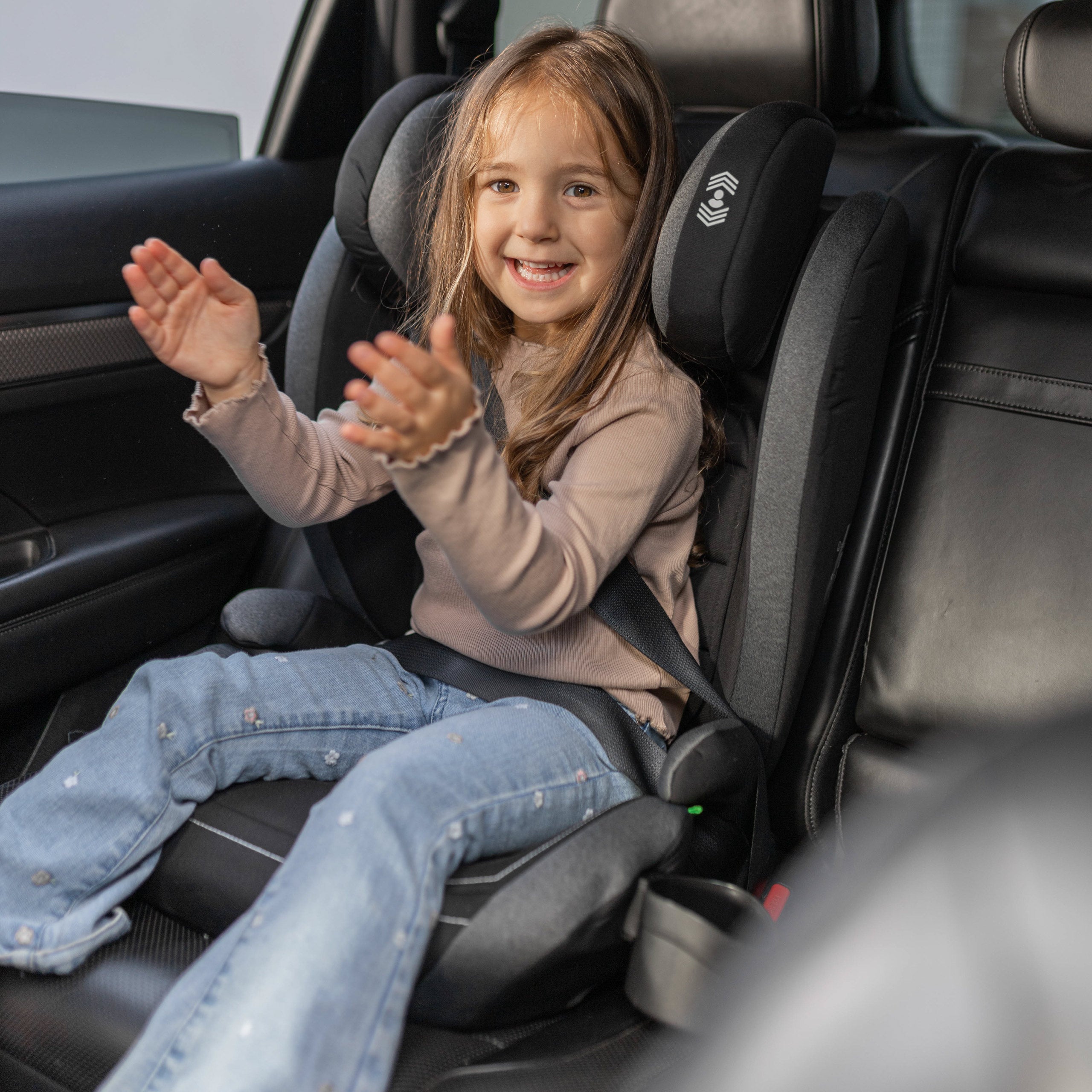 Tulano Joy 25 Schwarz-Grau Autositz 100-150cm I-Größe 
