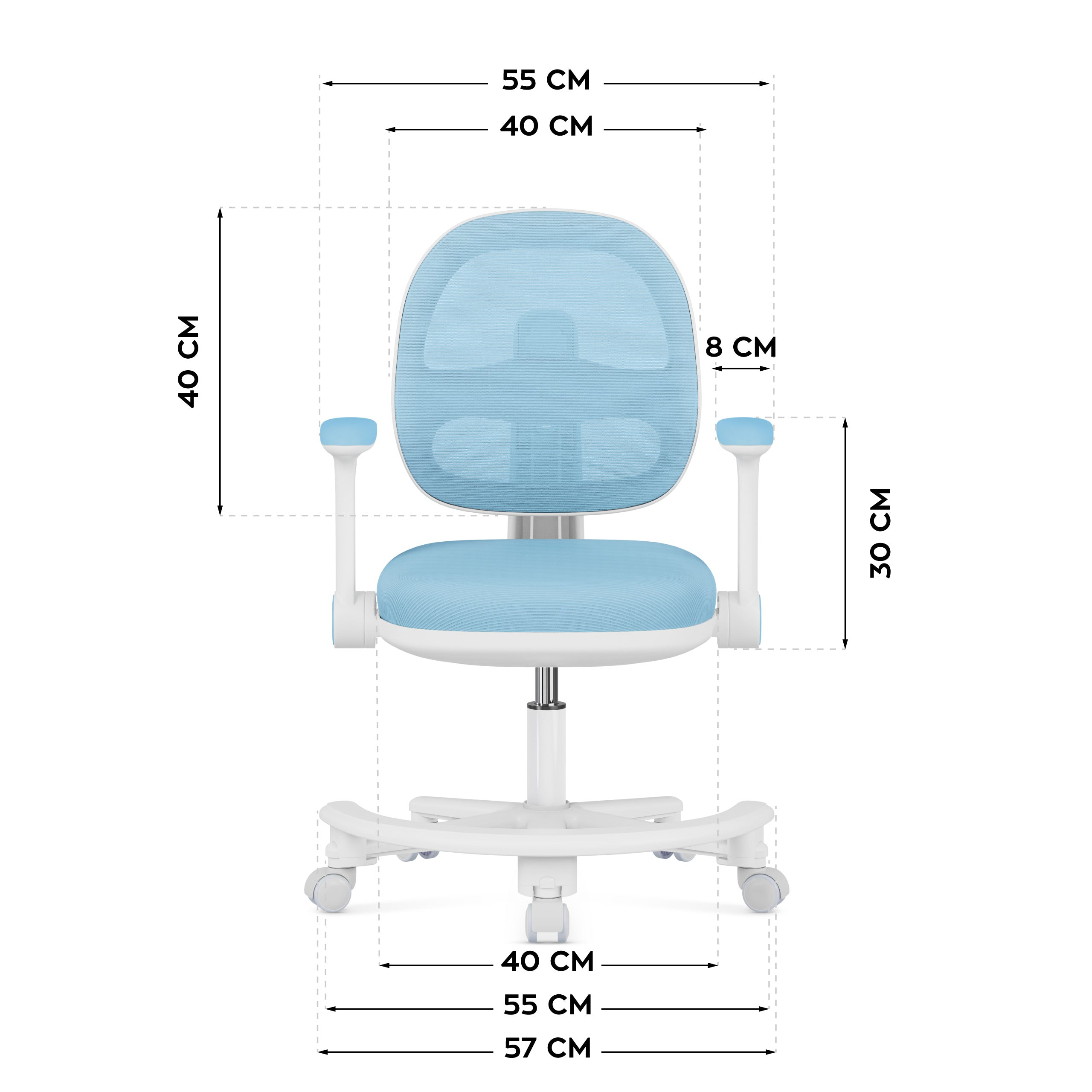 Ergonomischer Schreibtischstuhl für Kinder Mark Adler Junior 3.6 Blue