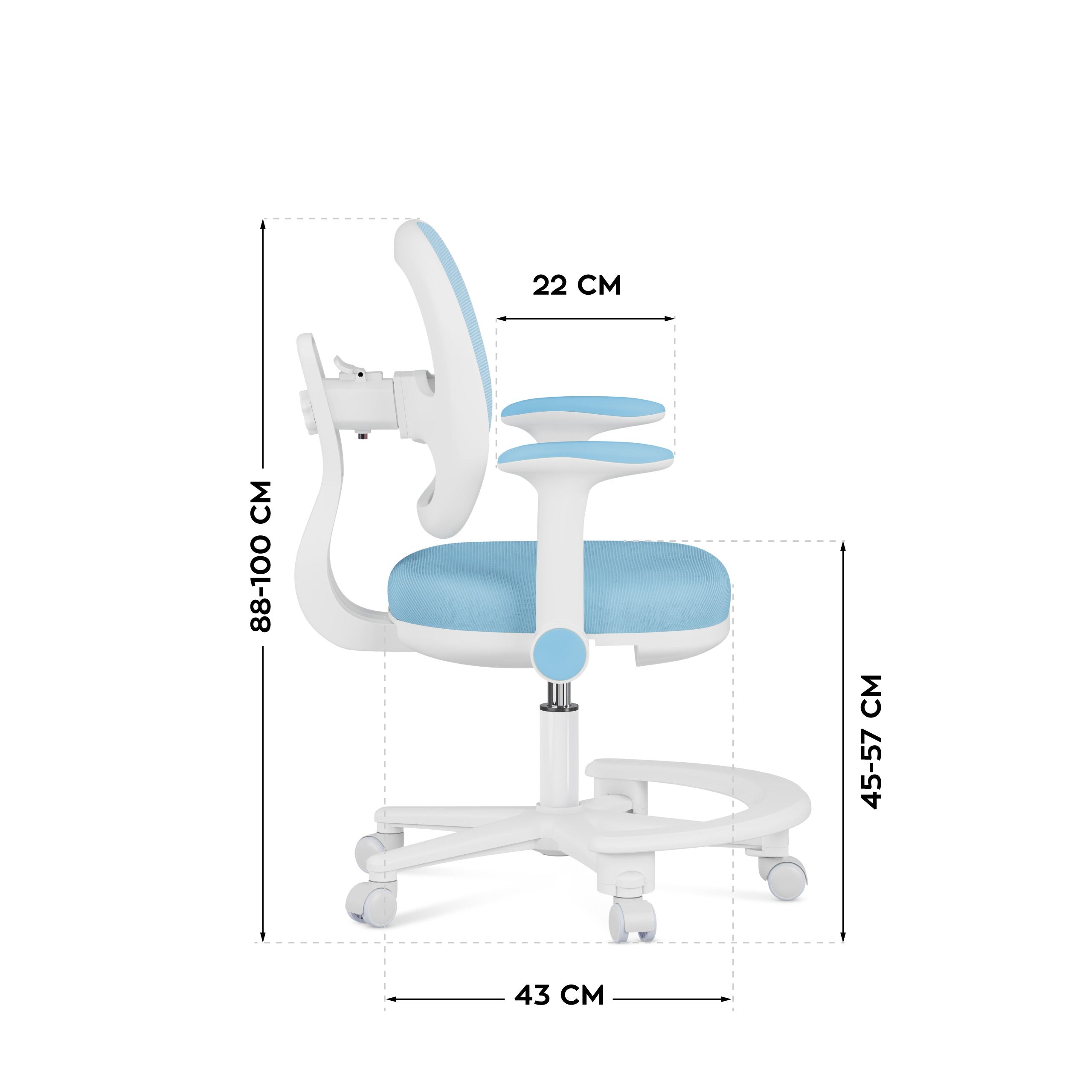 Ergonomischer Schreibtischstuhl für Kinder Mark Adler Junior 3.6 Blue