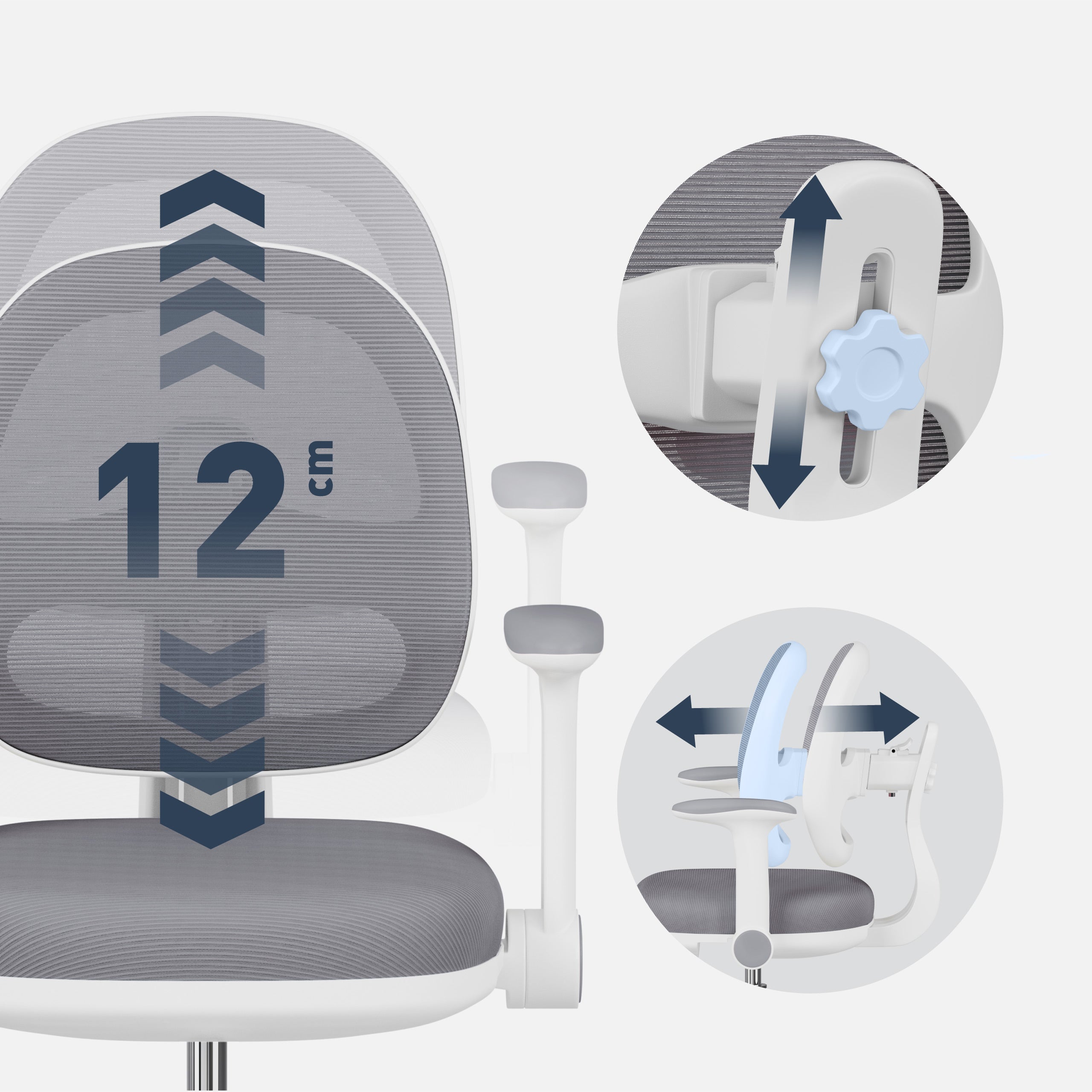 Ergonomischer Schreibtischstuhl für Kinder Mark Adler Junior 3.6 Grey