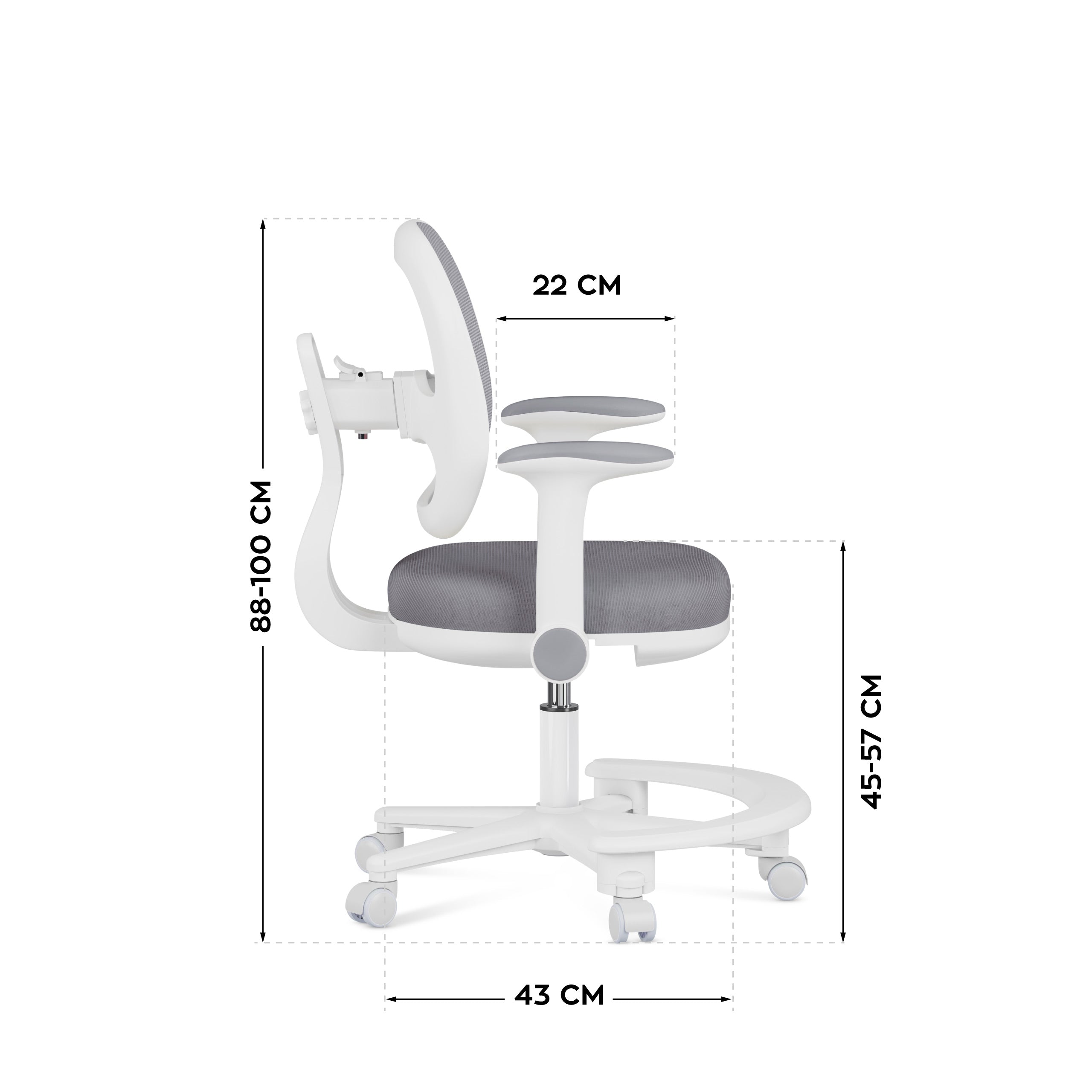 Ergonomischer Schreibtischstuhl für Kinder Mark Adler Junior 3.6 Grey