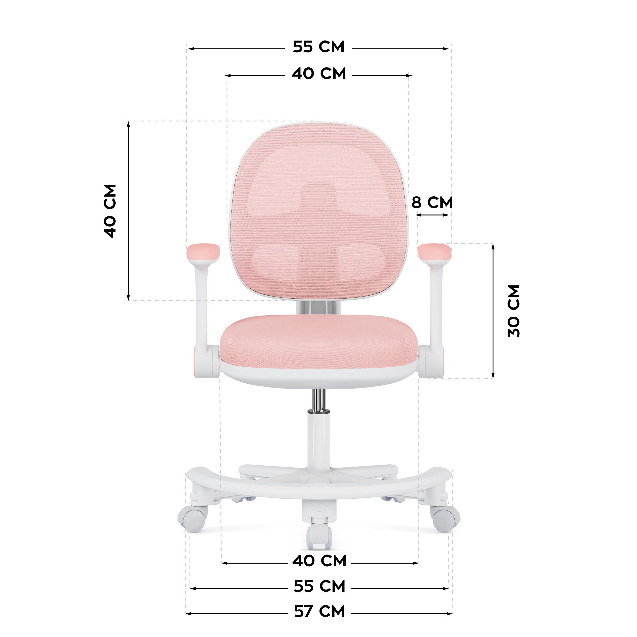 Ergonomischer Schreibtischstuhl für Kinder Mark Adler Junior 3.6 Pink