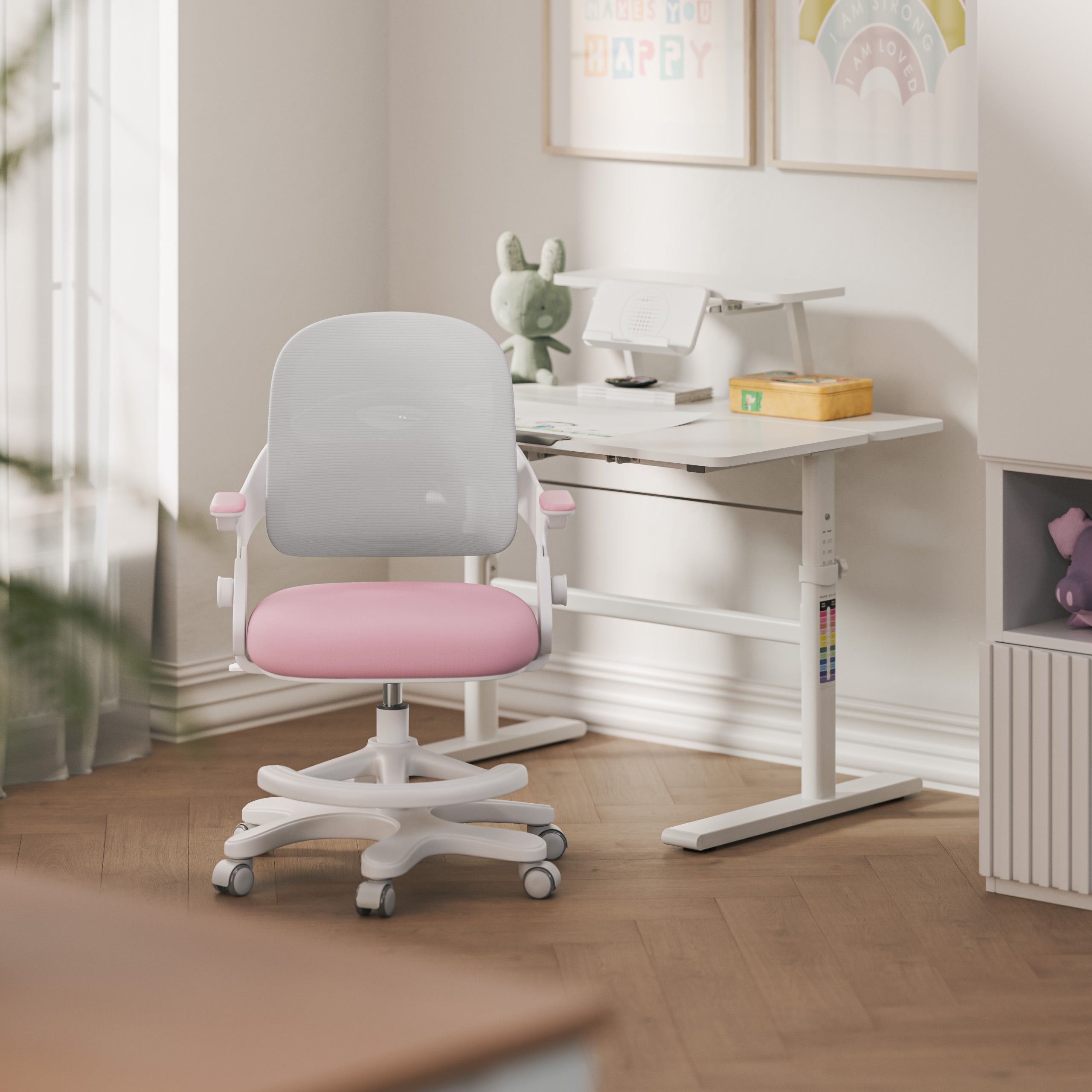 Mark Adler Junior 4.3 Rosa-grauer Kinderschreibtischstuhl